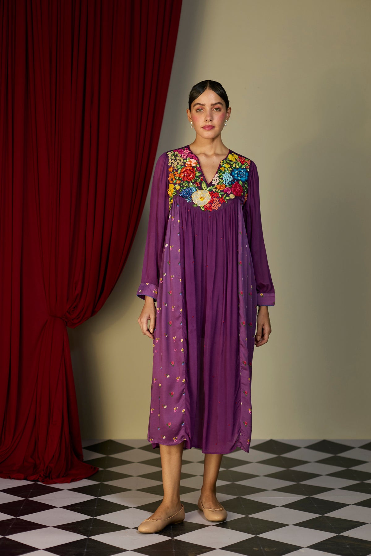 Regal Orchid Panelled Dress