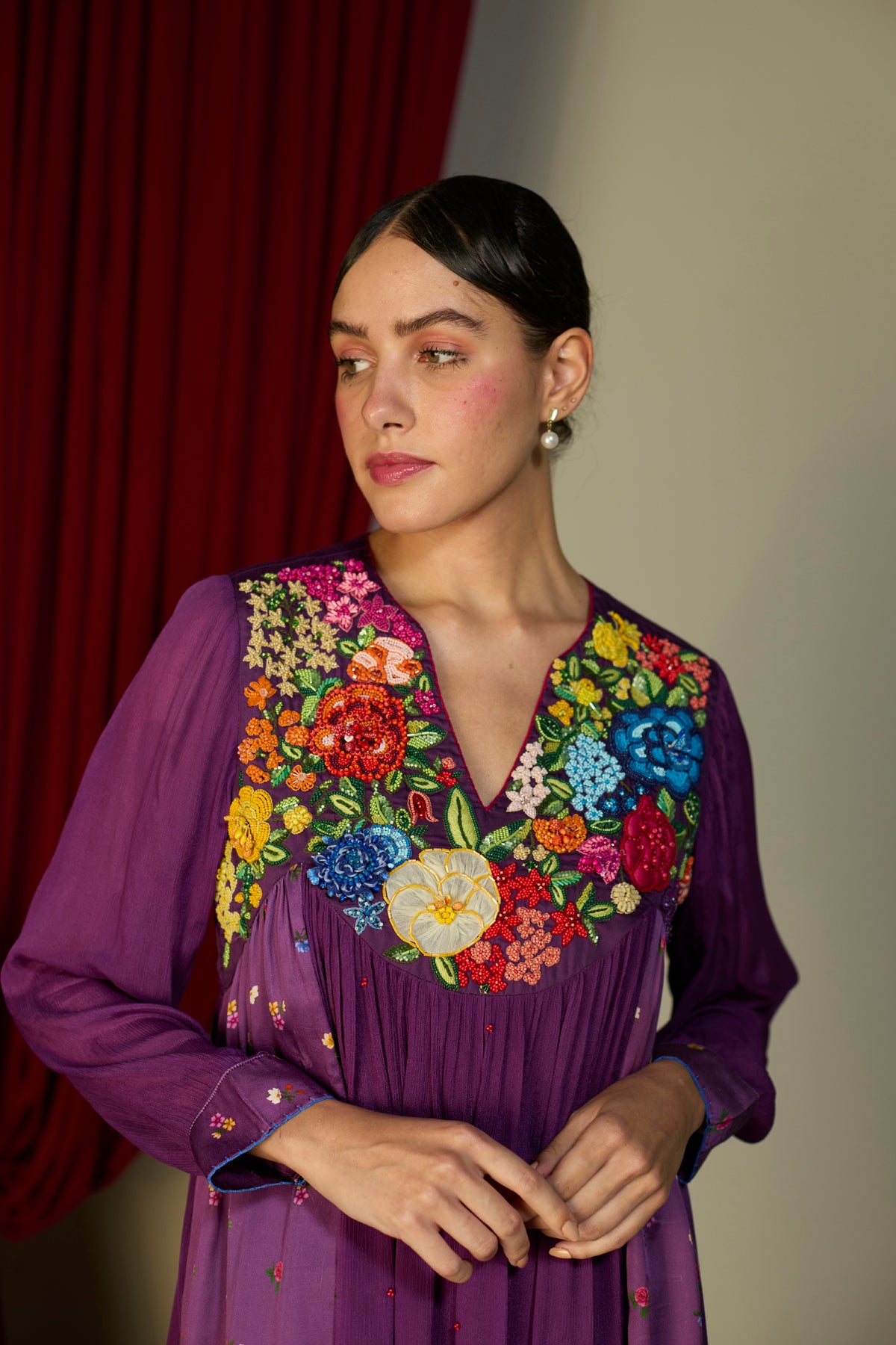 Regal Orchid Panelled Dress