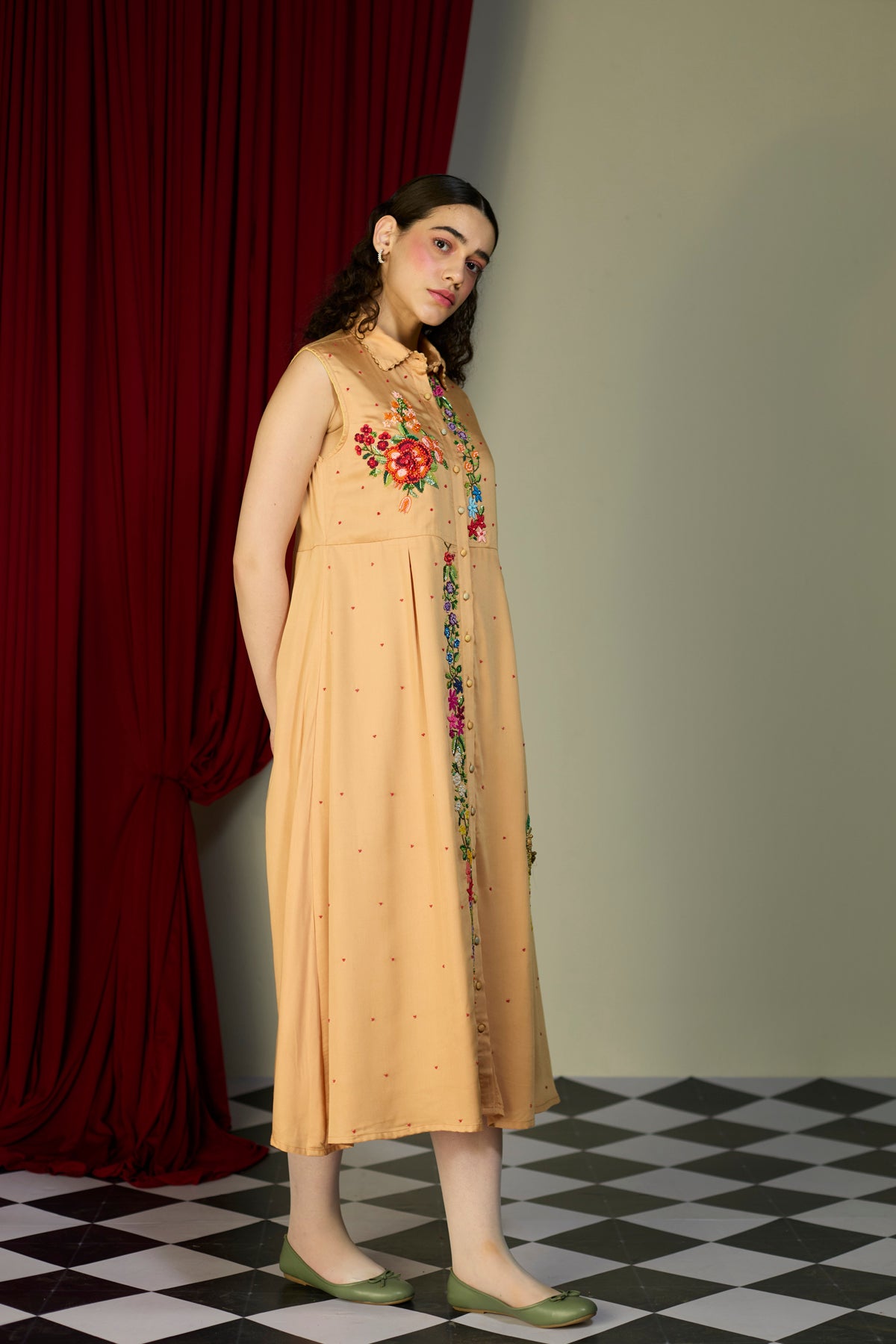 Soufflé Orange Shirt Dress