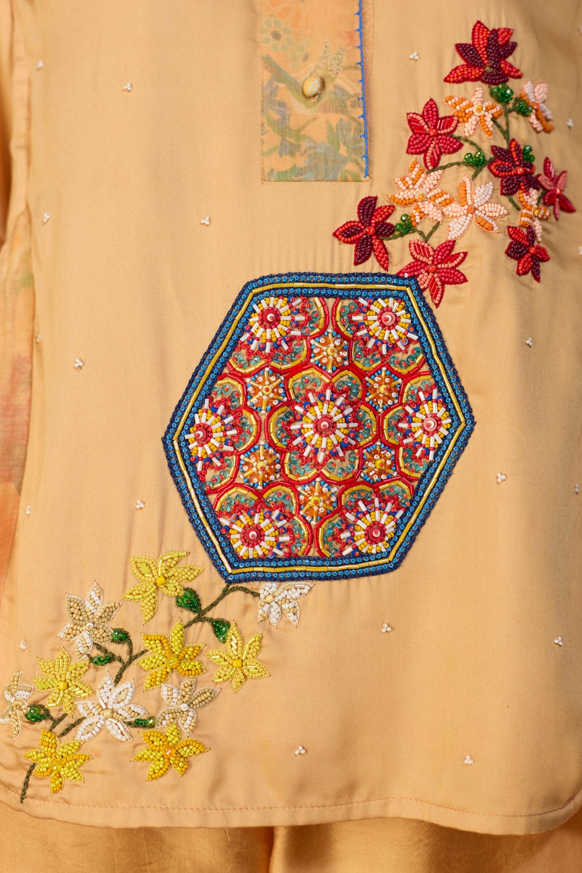 Soufflé Orange Floral Top