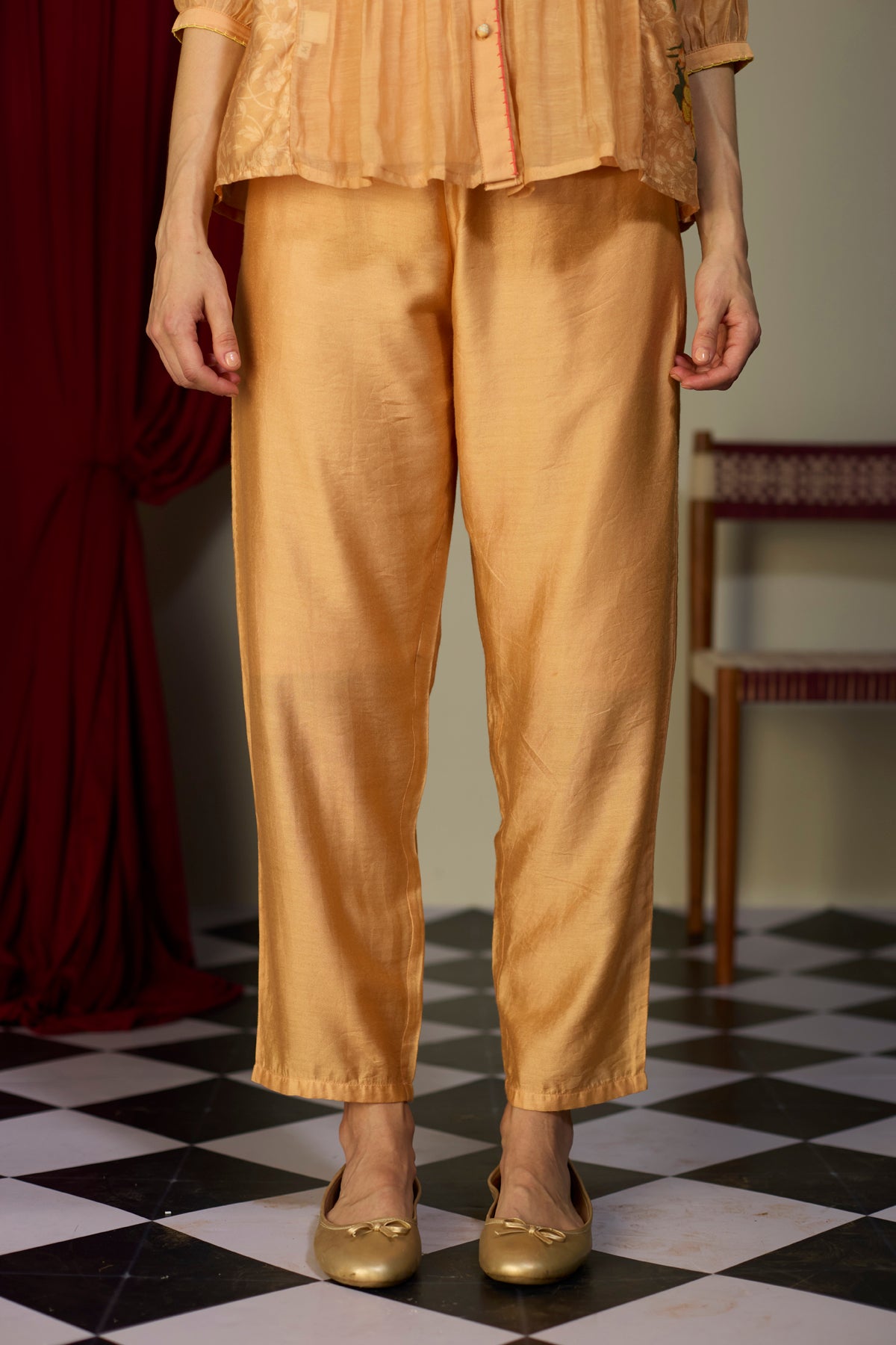 Soufflé Orange Straight Pants