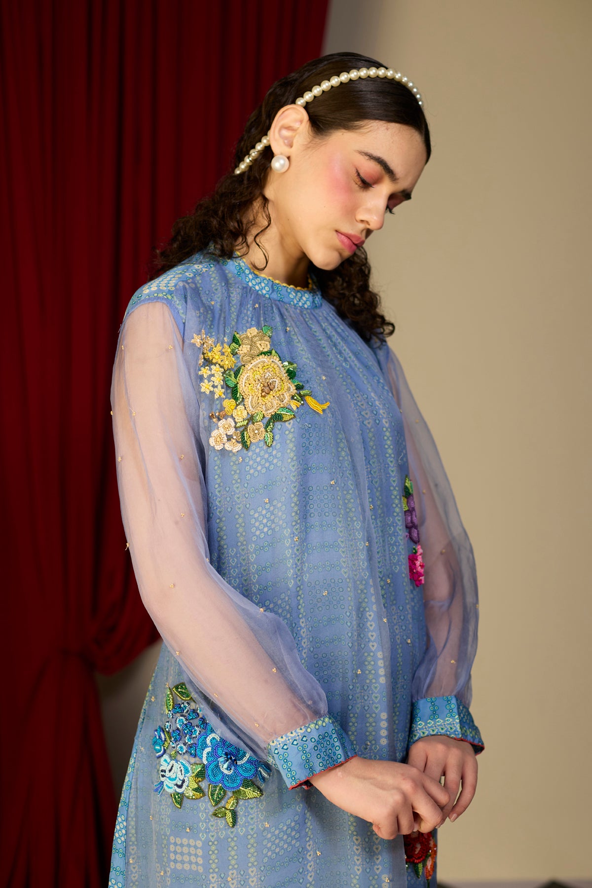 Periwinkle Blue Checkered Dress