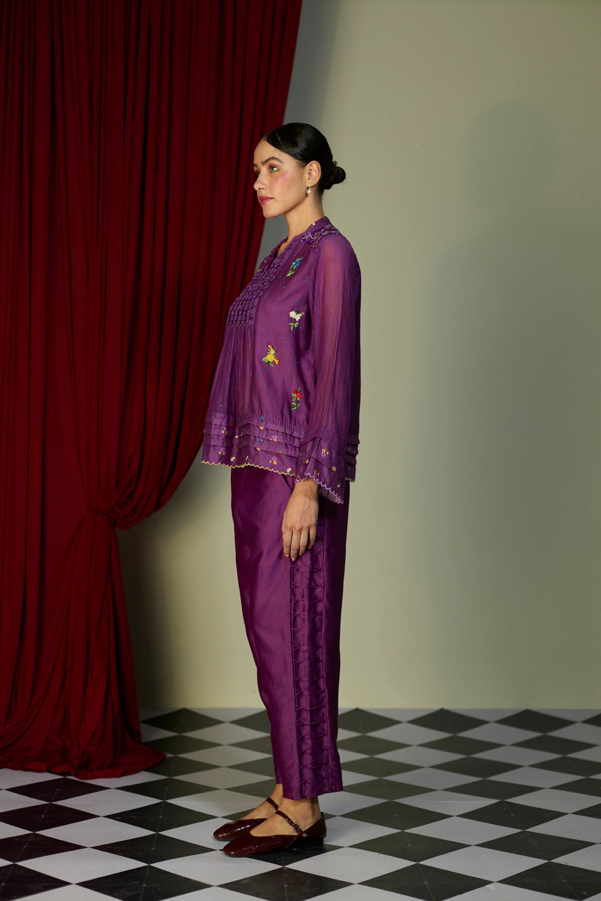 Regal Orchid Smocked Top