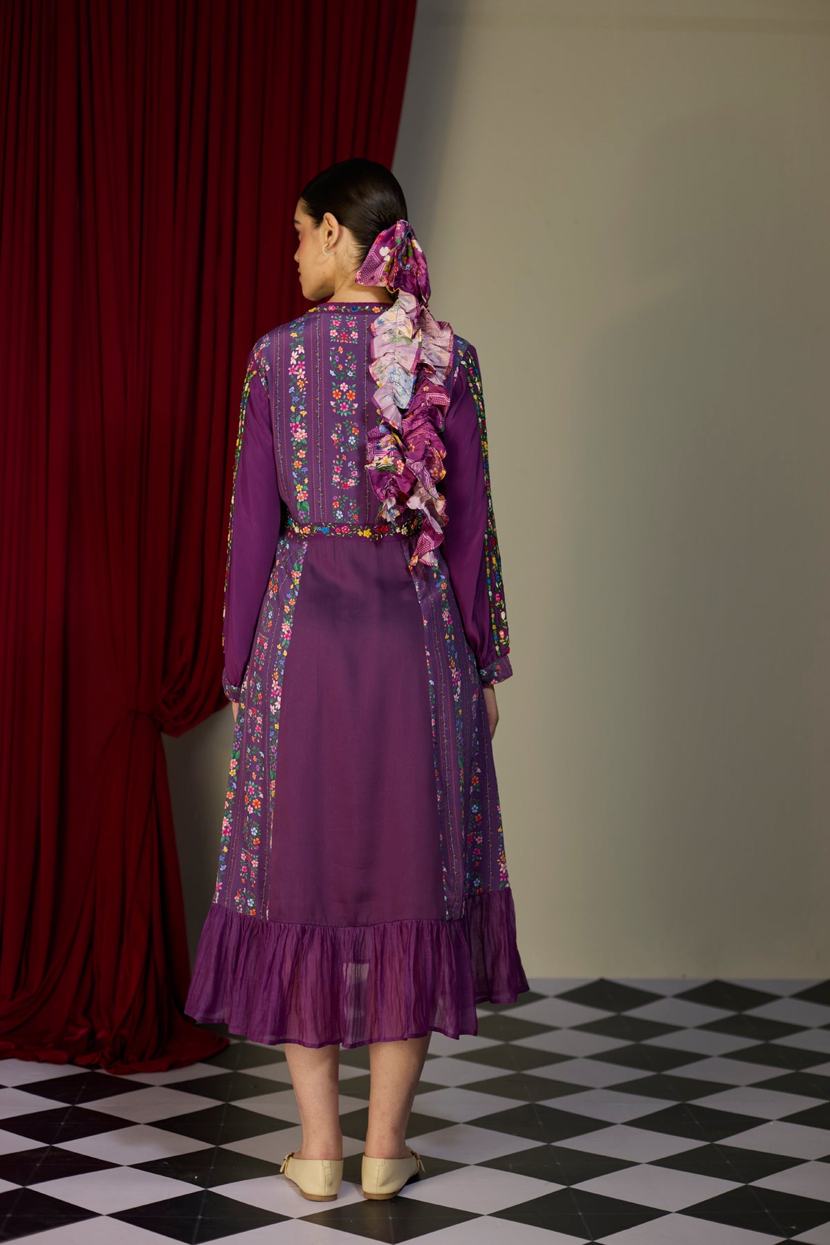 Regal Orchid Panelled Dress