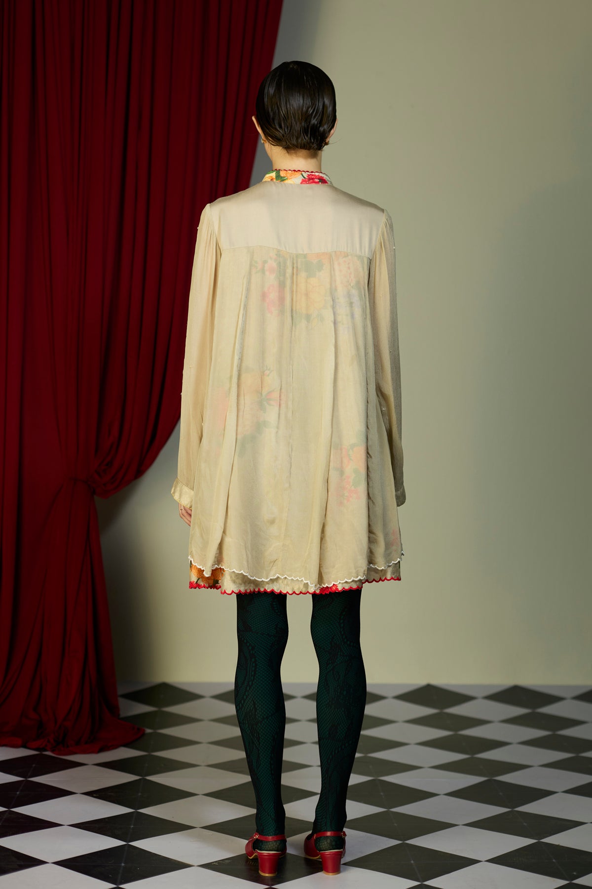 Heirloom Beige Beaded Dress