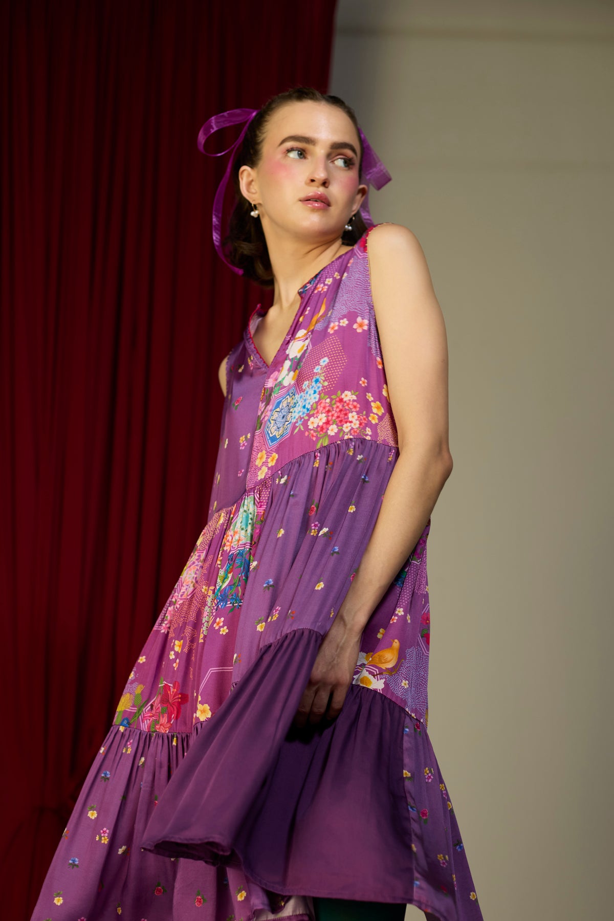 Regal Orchid Printed Dress