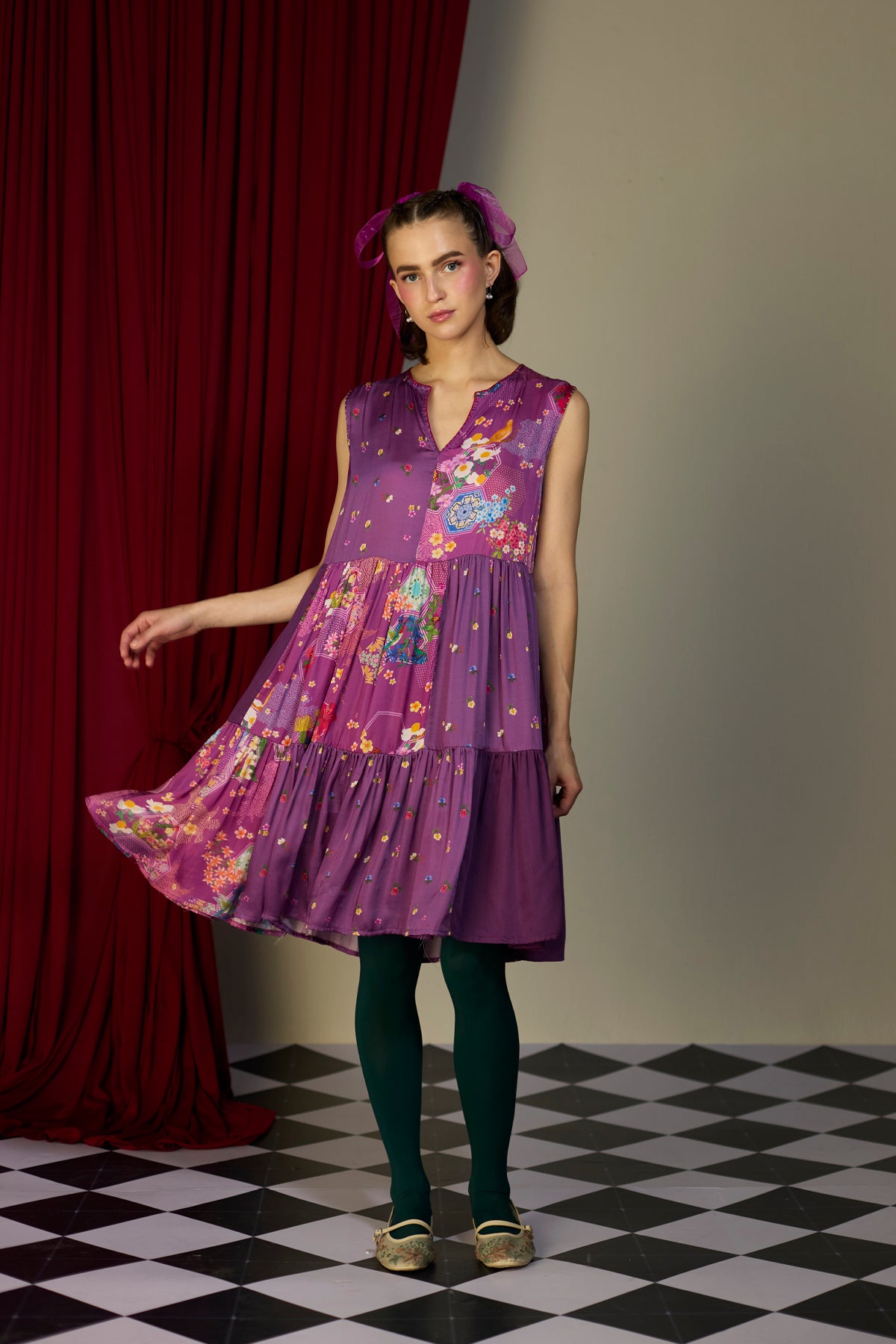 Regal Orchid Printed Dress