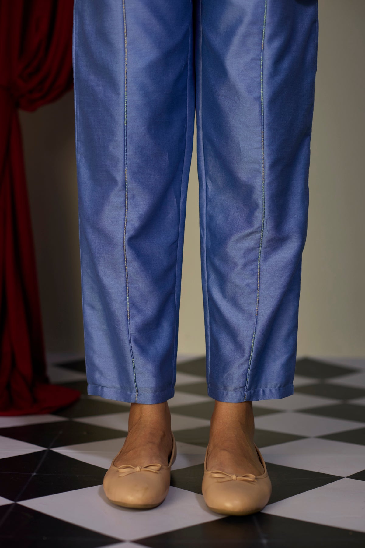 Periwinkle Blue Straight Pants
