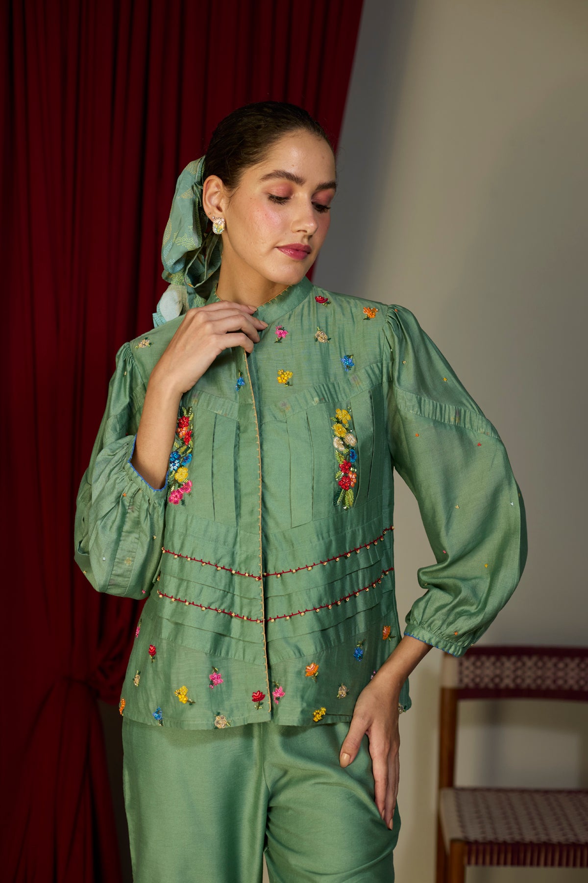 Verdant Green Bloom Shirt