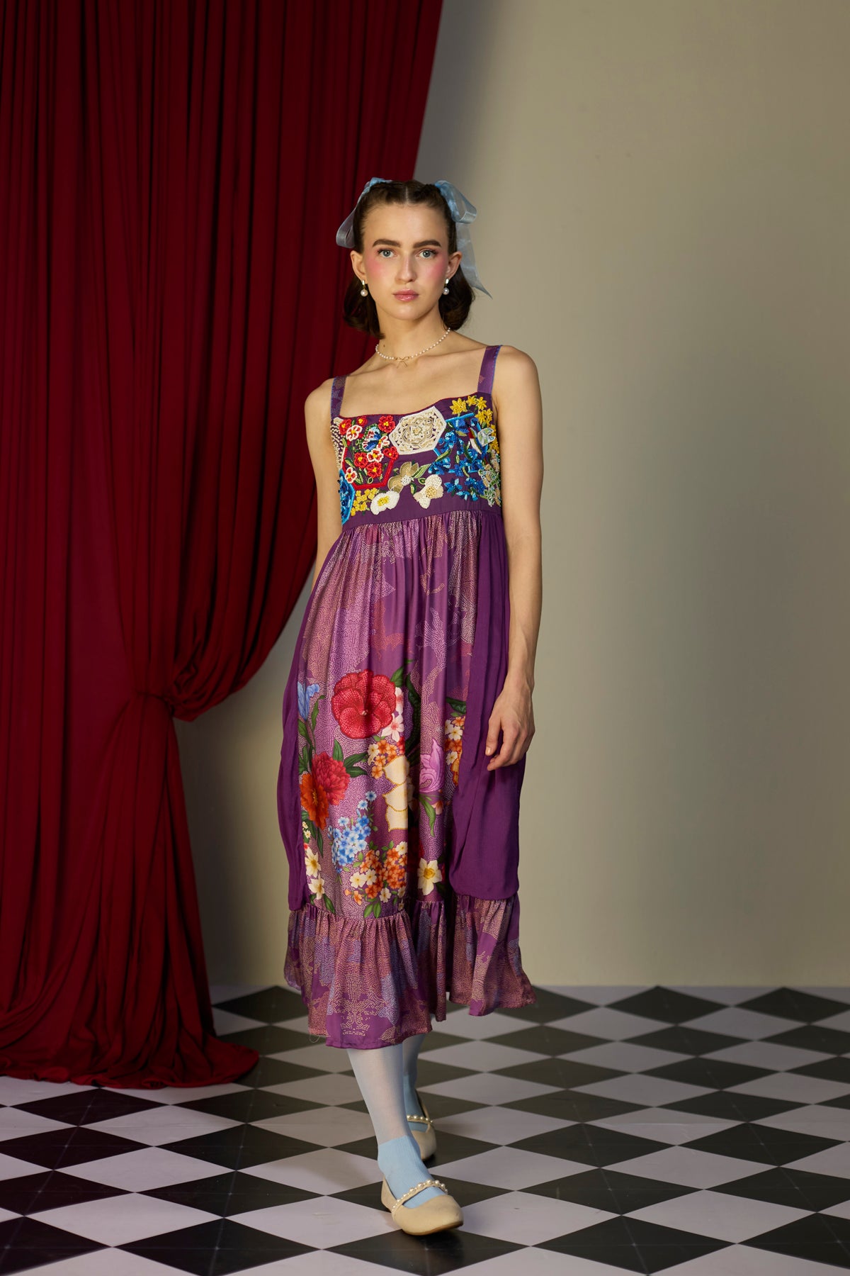 Regal Orchid Floral Dress