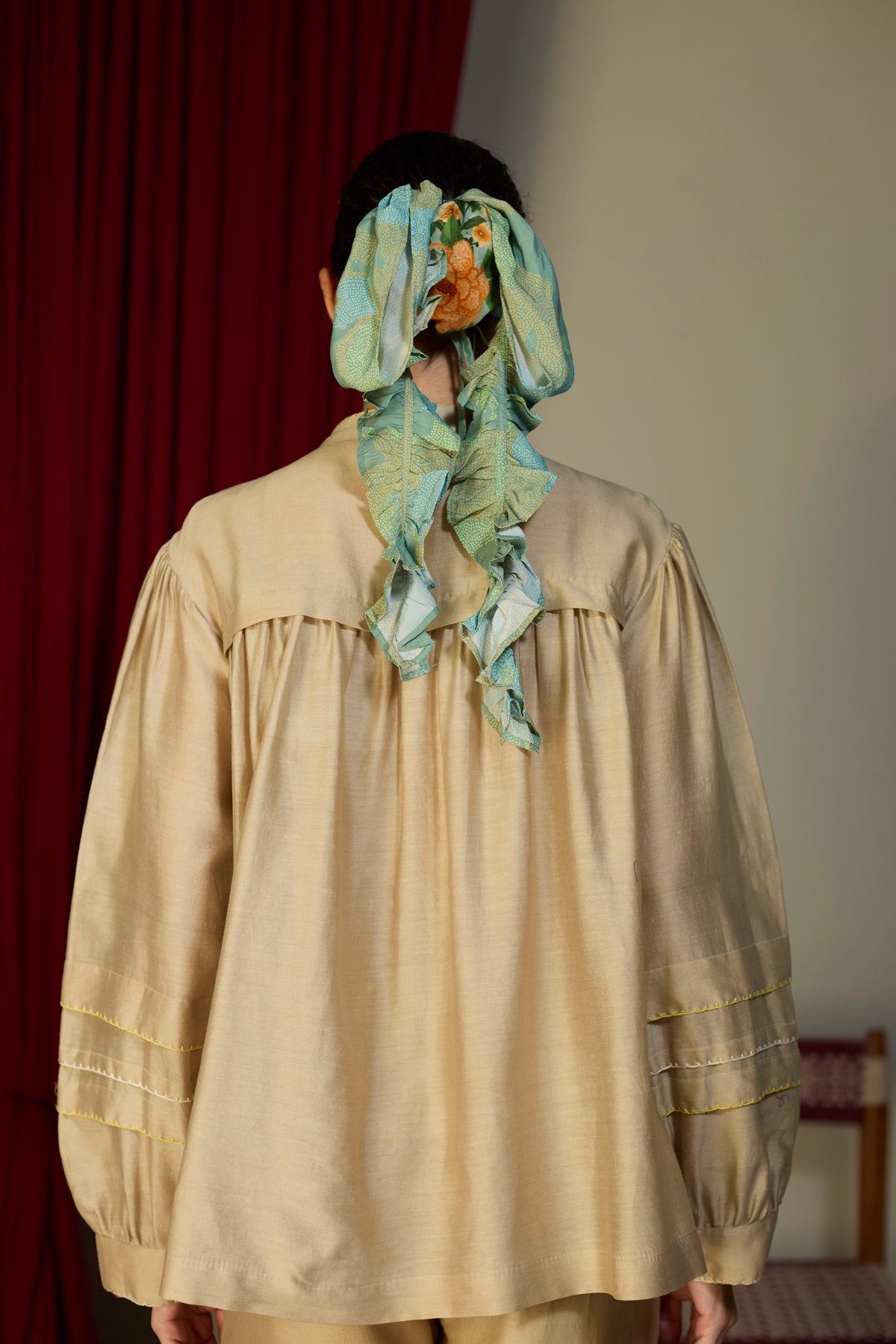 Heirloom Beige Beaded Shirt