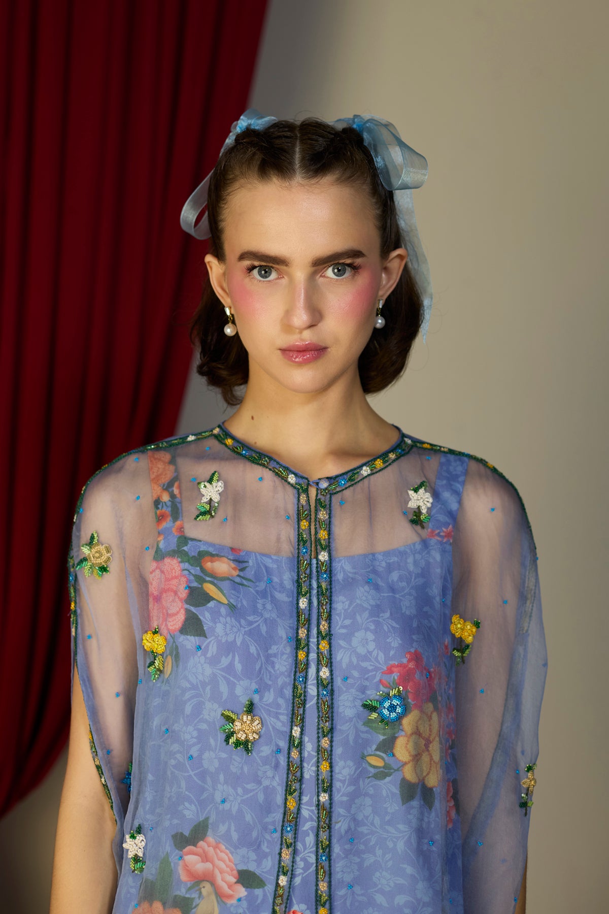 Periwinkle Blue Sheer Top