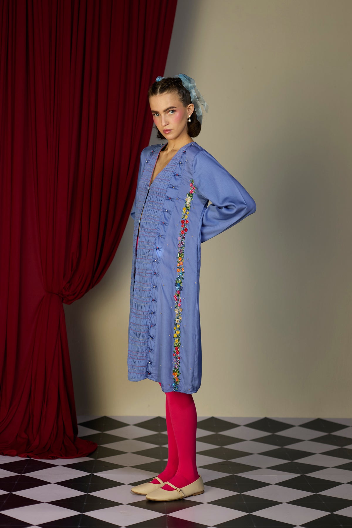 Periwinkle Blue Smocked Tunic