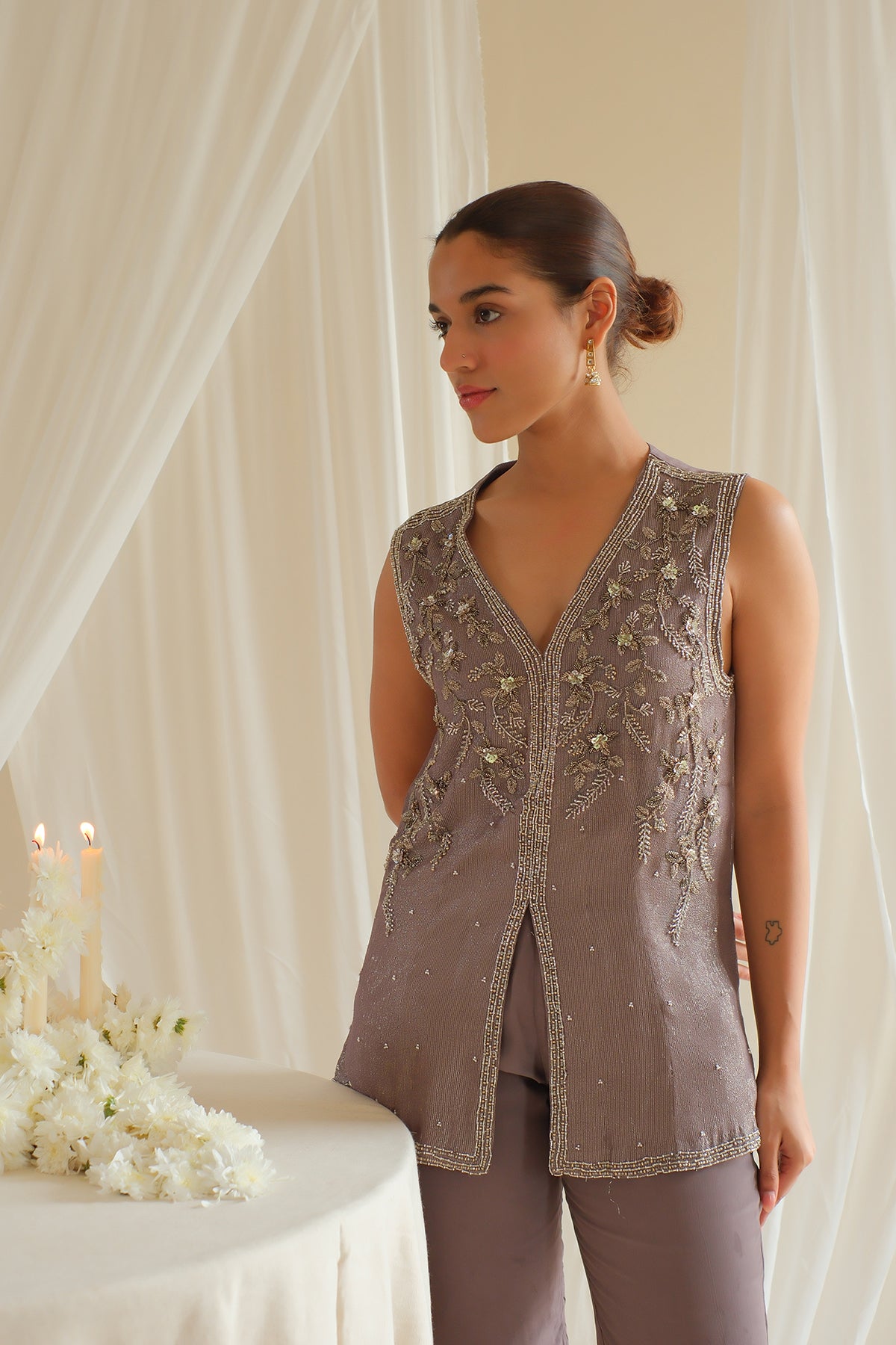 Ash Embroidered Co-ord Set