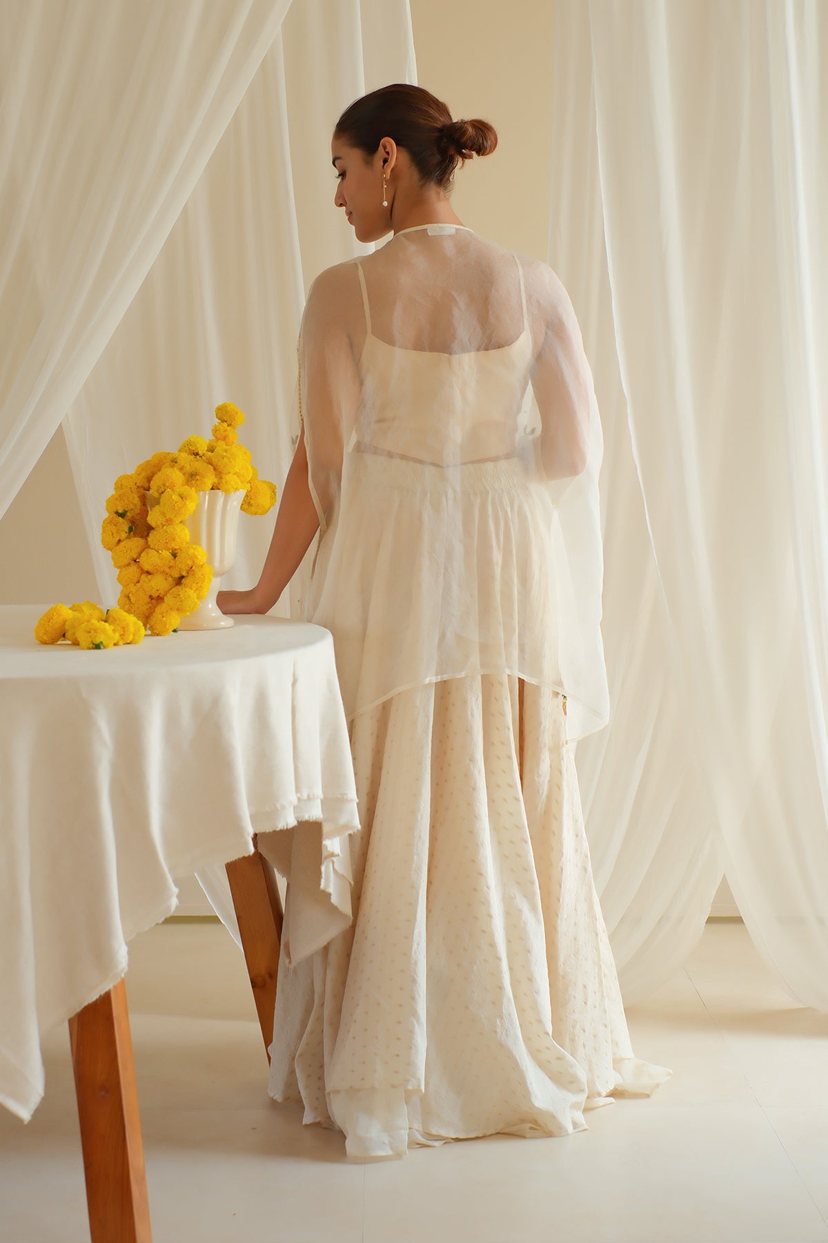 Pearl Sheer Organza Lehenga Set