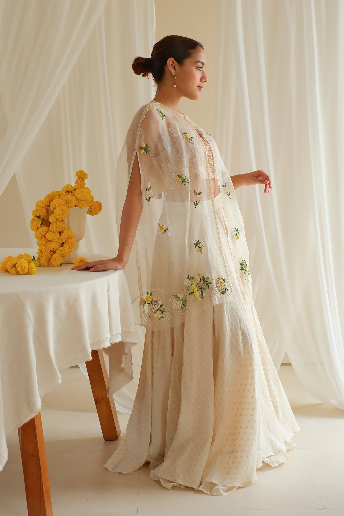 Pearl Sheer Organza Lehenga Set