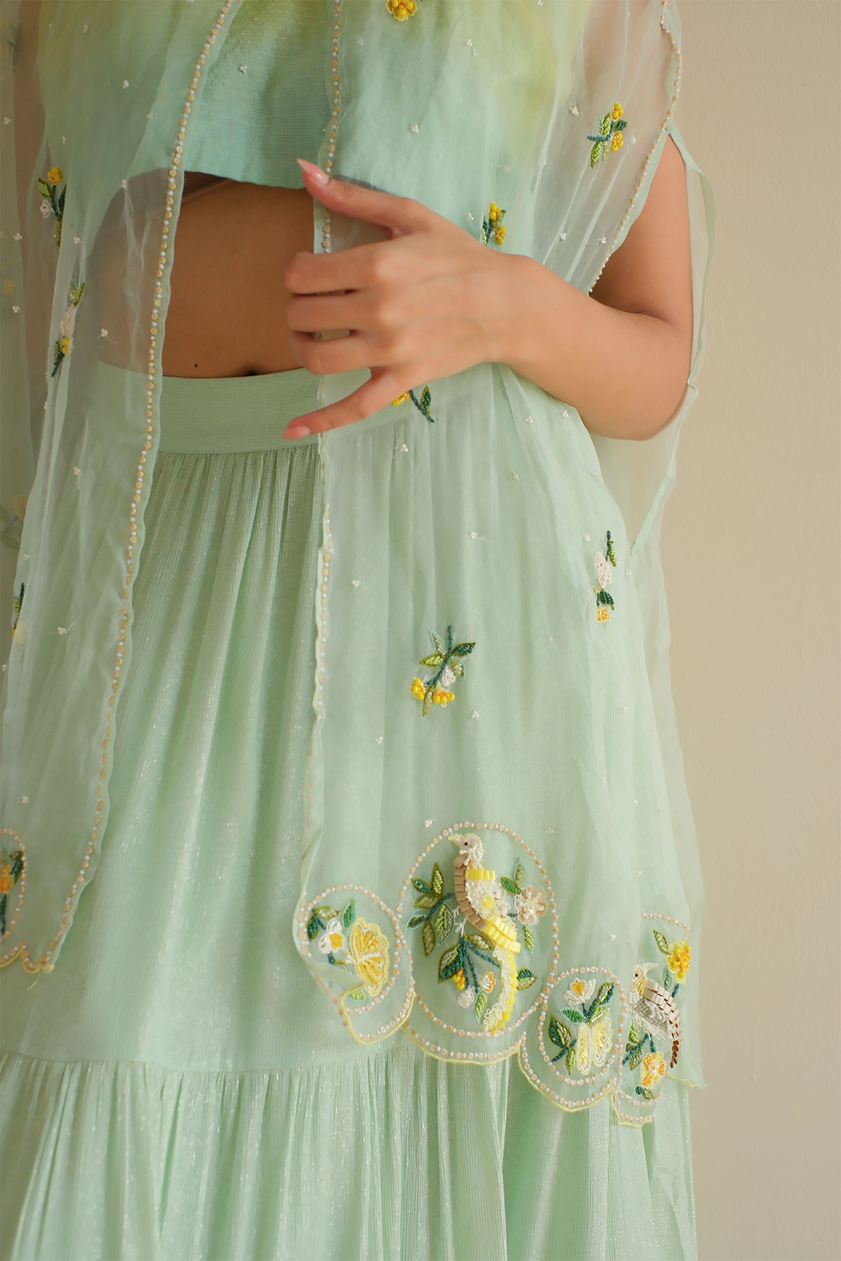 Tide Sheer Organza Lehenga Set