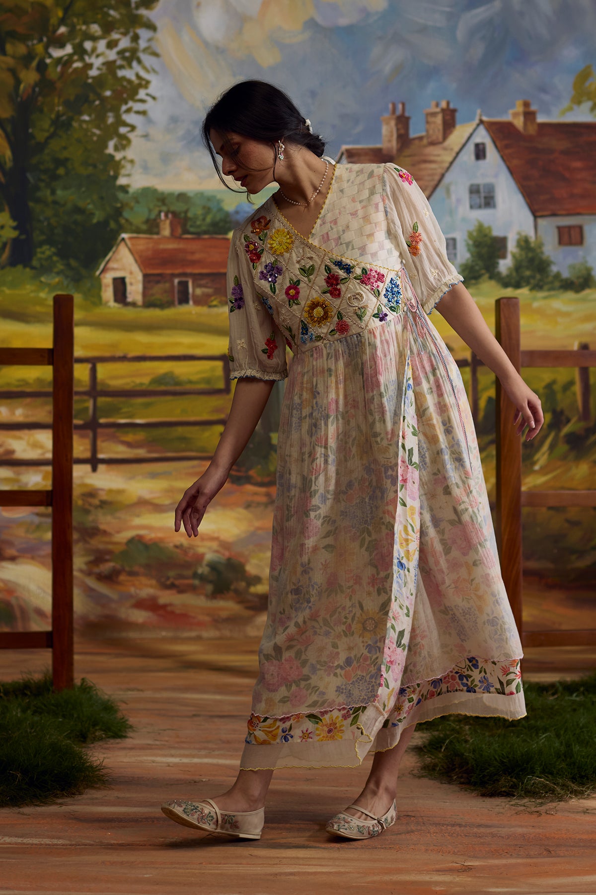 Lumina Floral Embroidered Dress