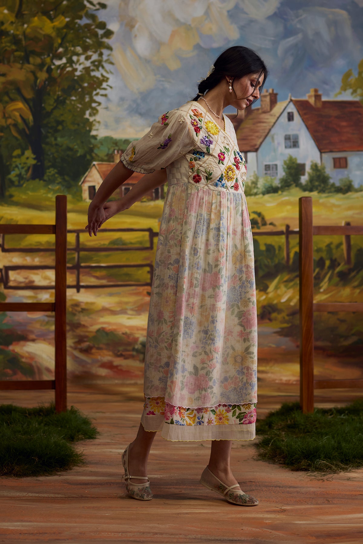 Lumina Floral Embroidered Dress