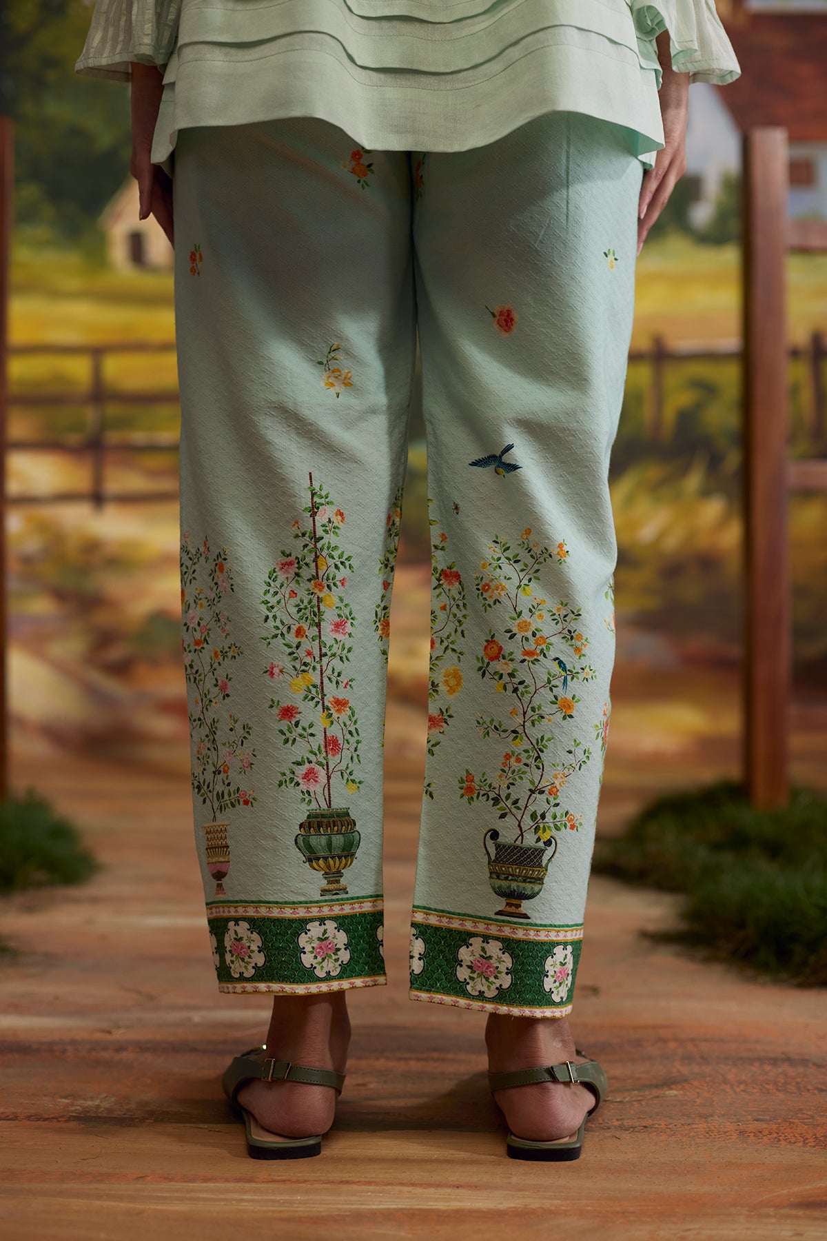 Meadow Printed Cuffed Pants