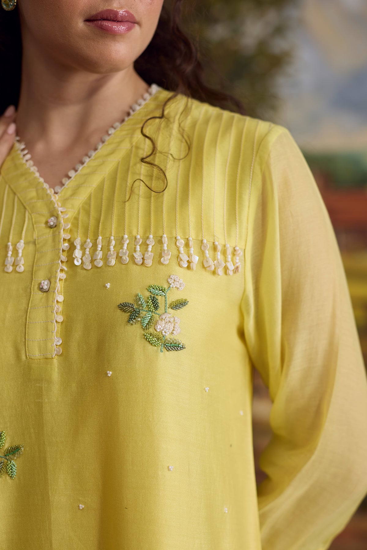 Sunray Floral Beaded Dress