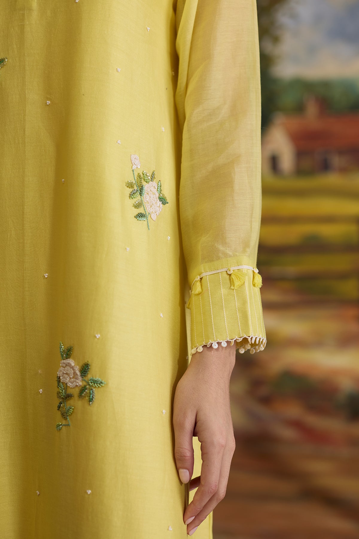 Sunray Floral Beaded Dress