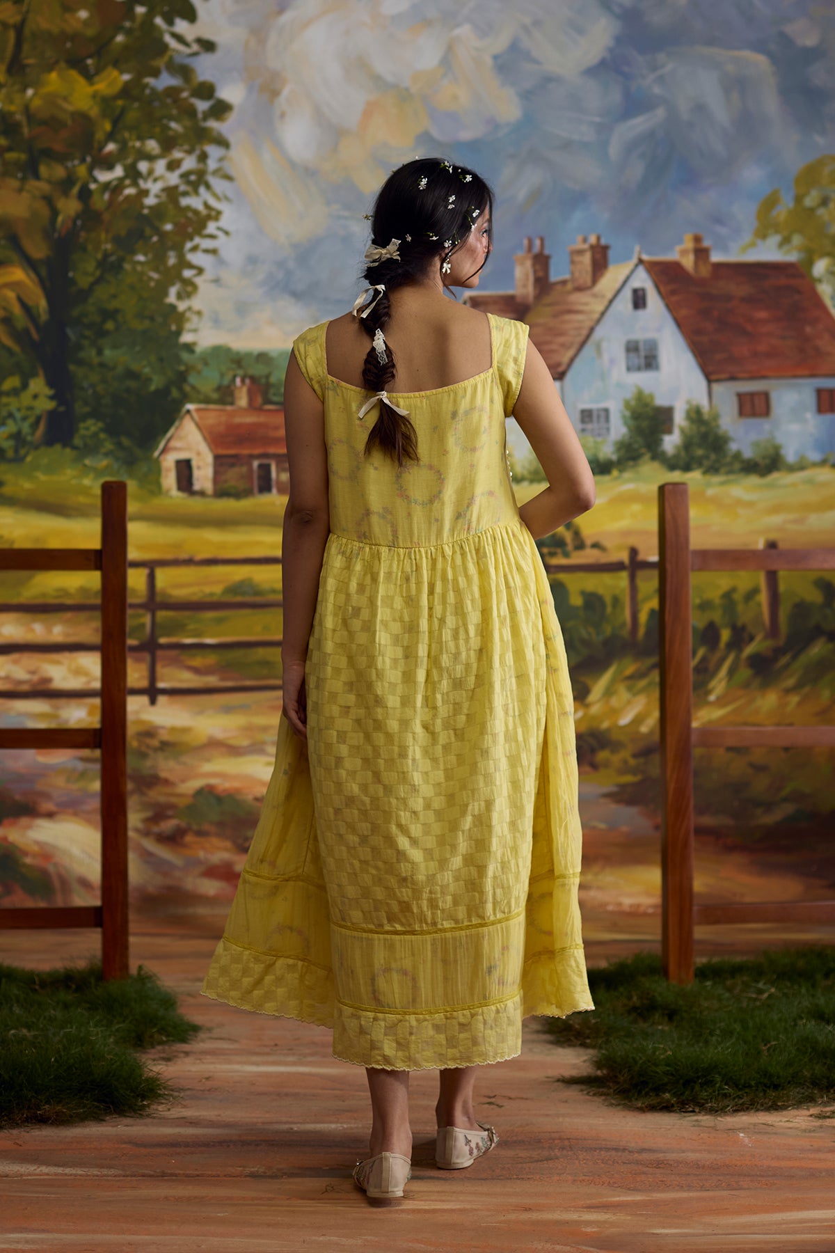 Sunray Checkered Dress