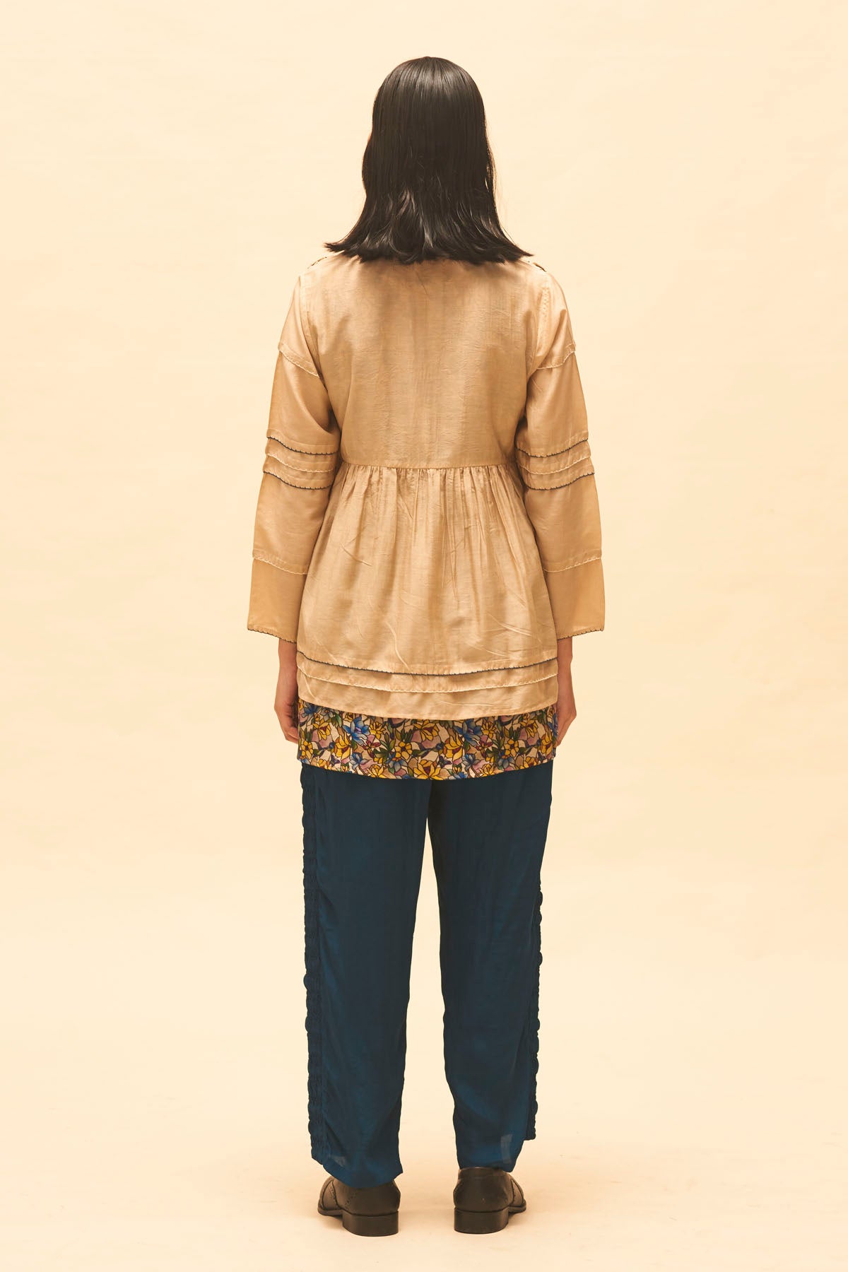 Sand Smocked Top