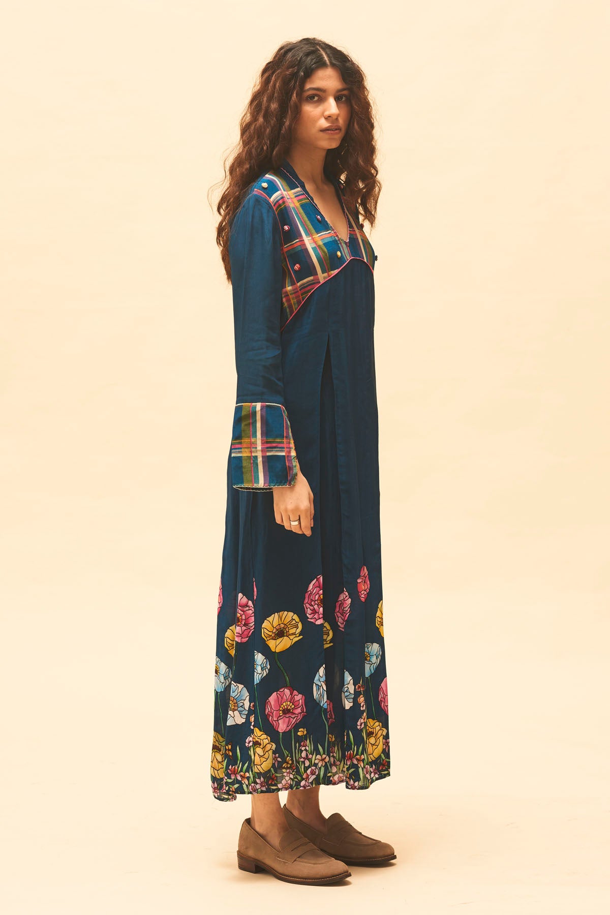 Indigo Floral Maxi Dress