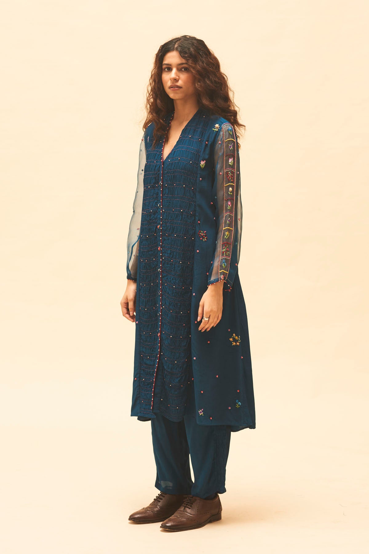 Indigo Gathered Tunic