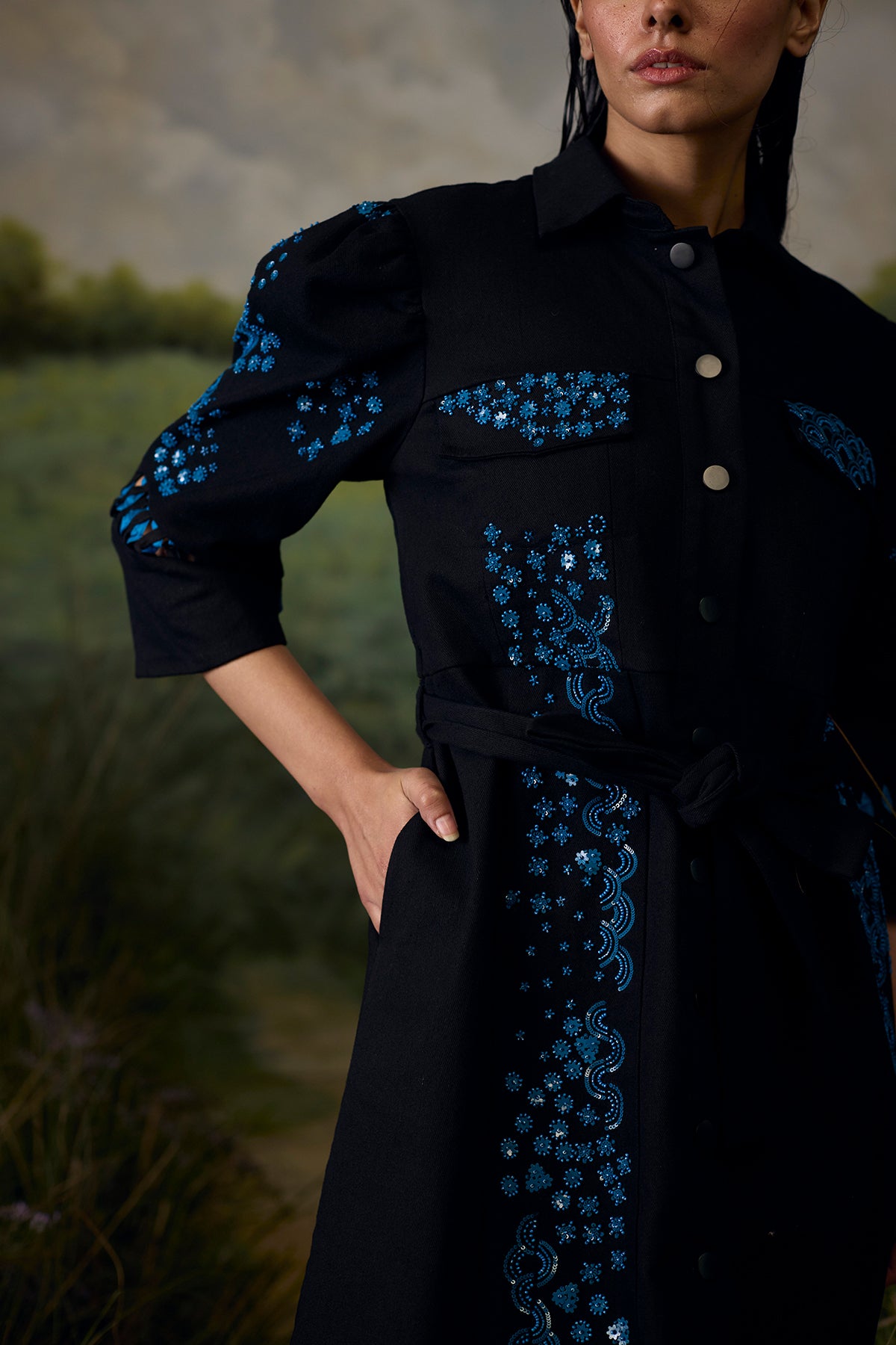 Onyx Shirt Dress