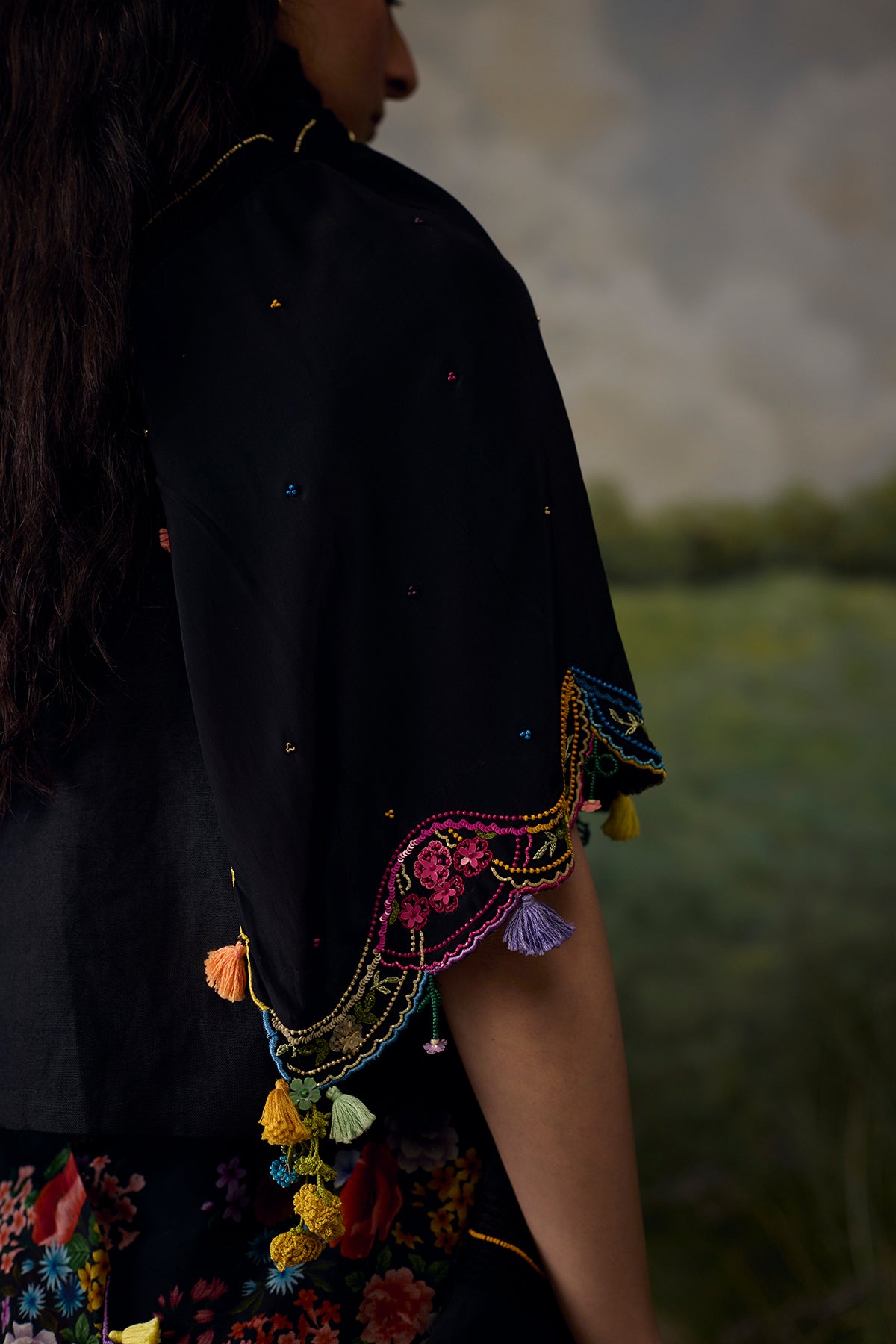 Onyx Floral Saree