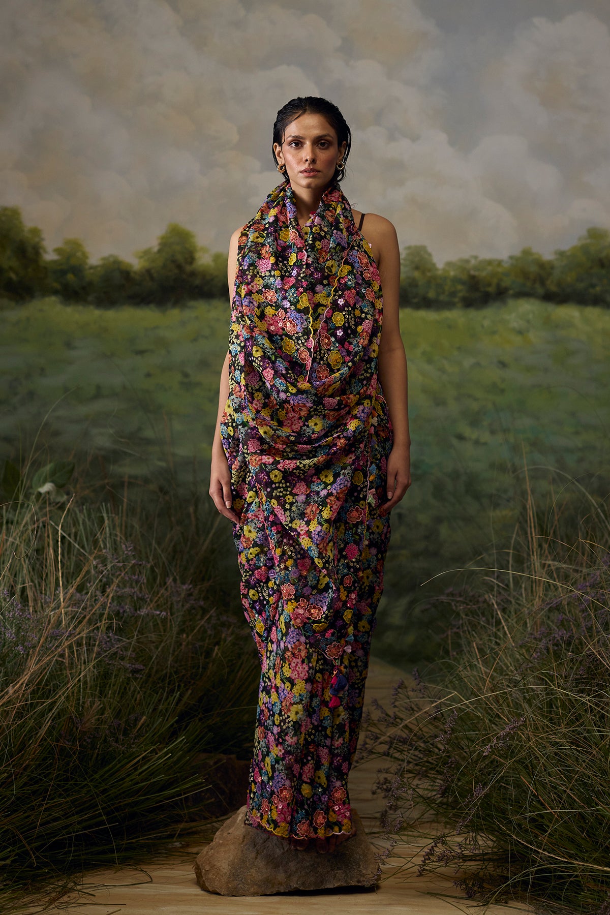 Onyx Printed Saree