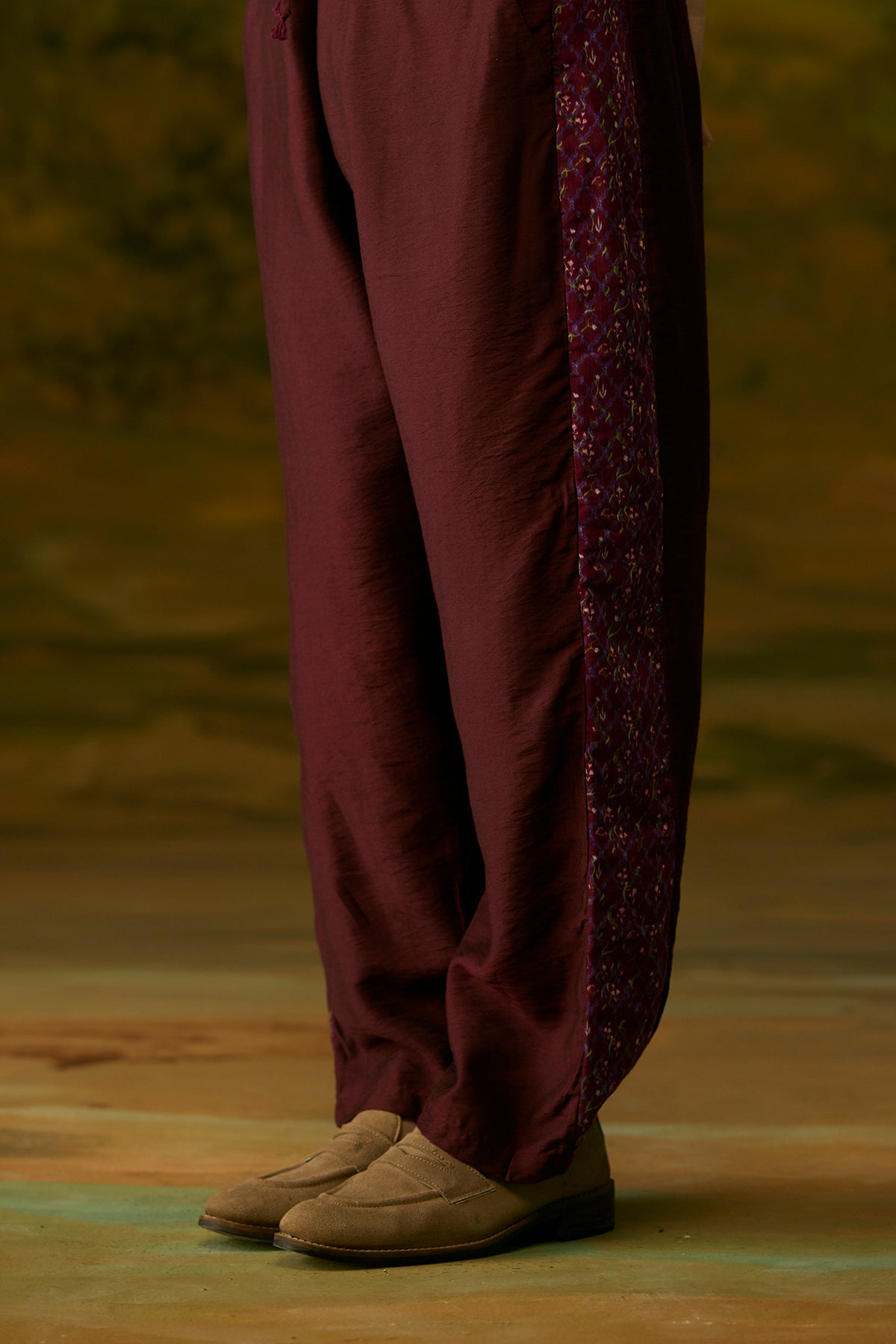 Crimson panelled pants