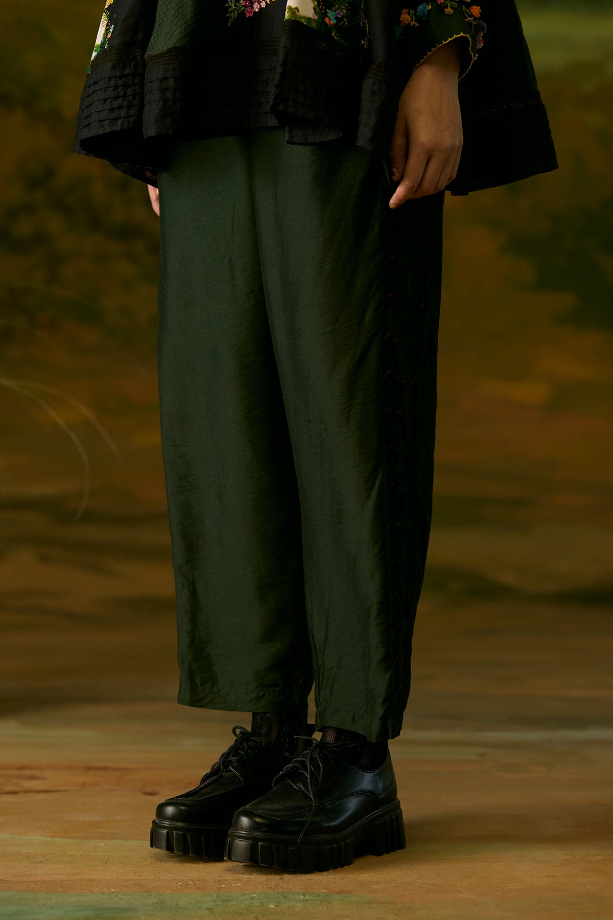 Forest Green Straight Pants