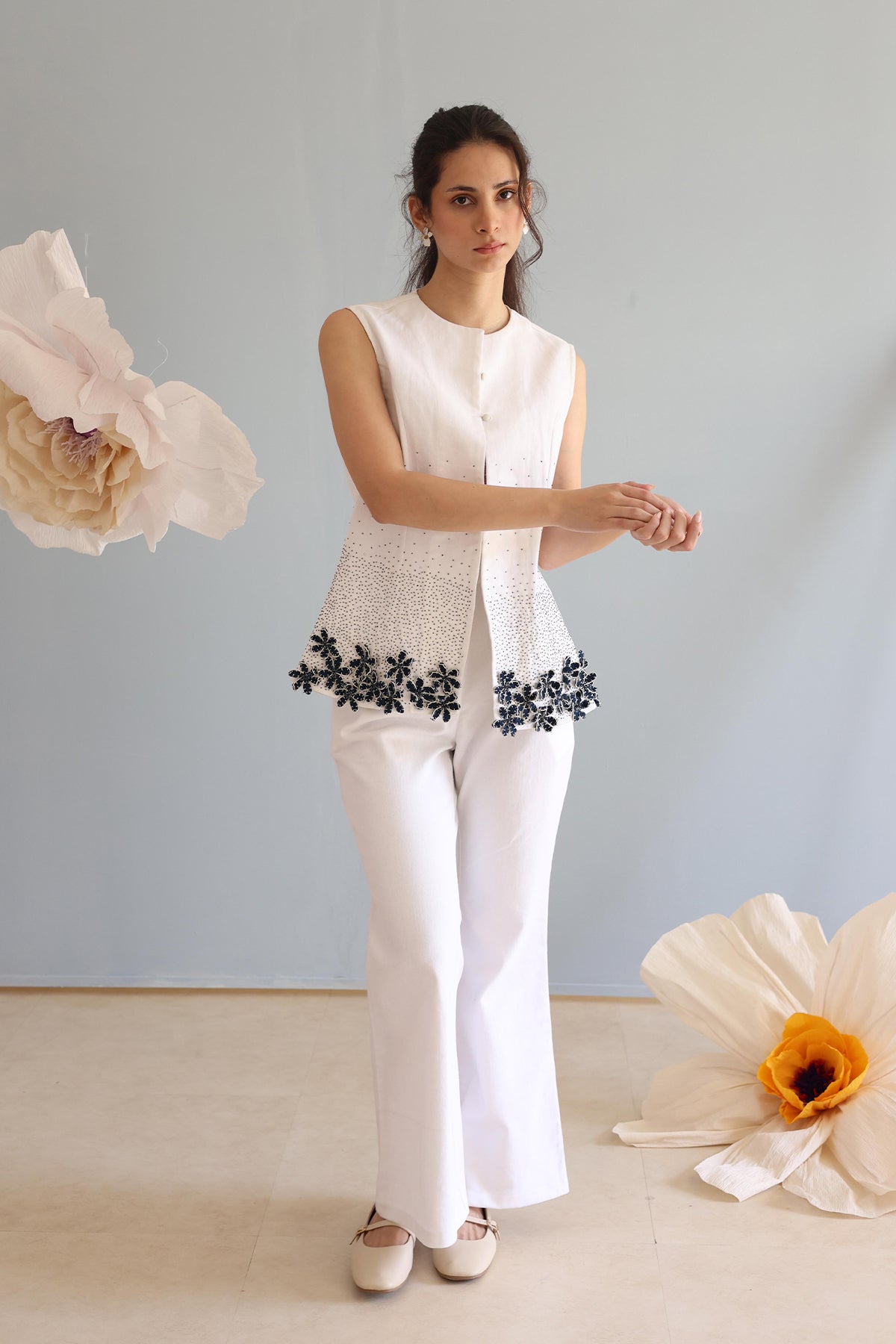 Ivory Floral Top