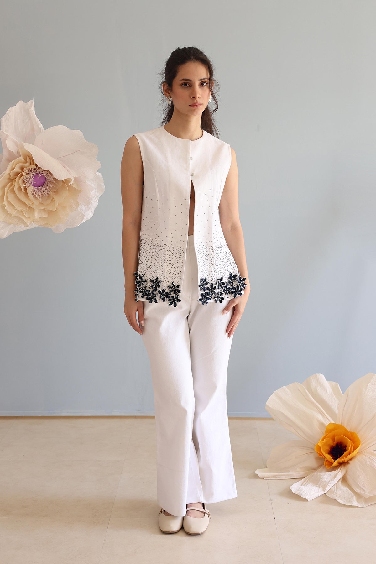 Ivory Floral Top