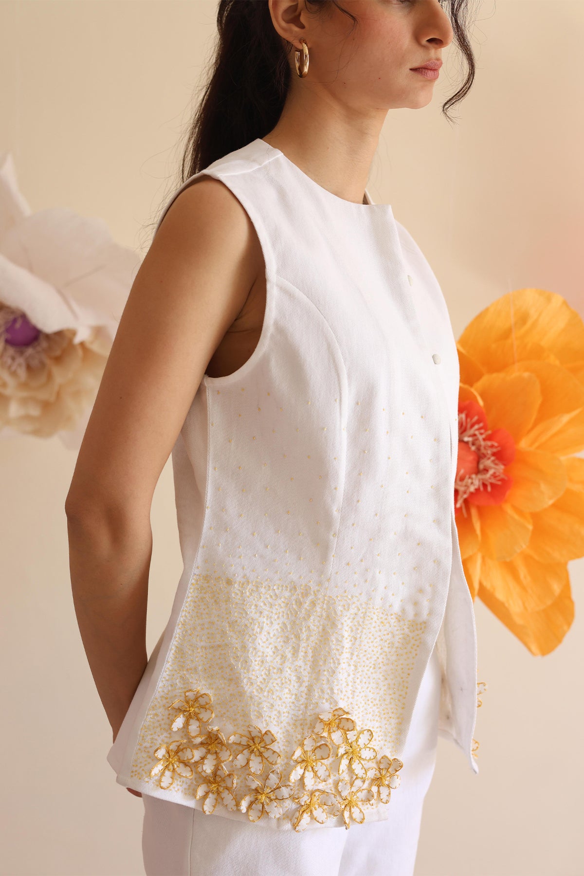 Ivory Bloom Top