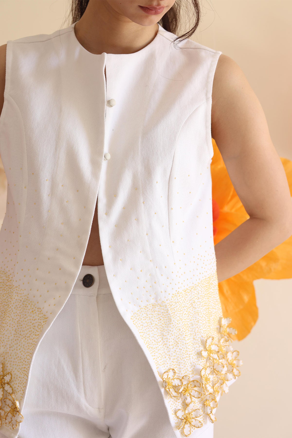 Ivory Bloom Top