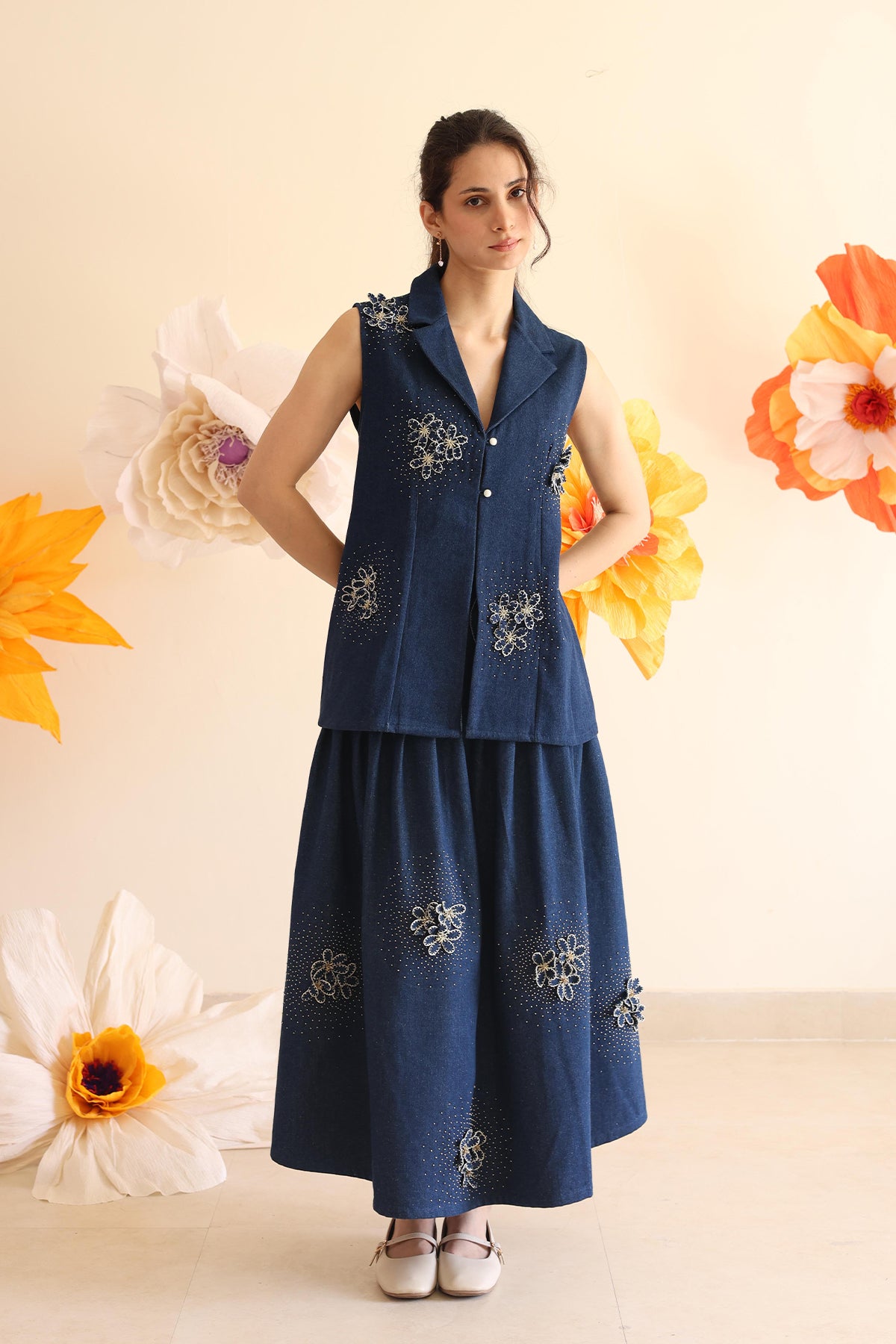 Midnight Blue Floral Jacket