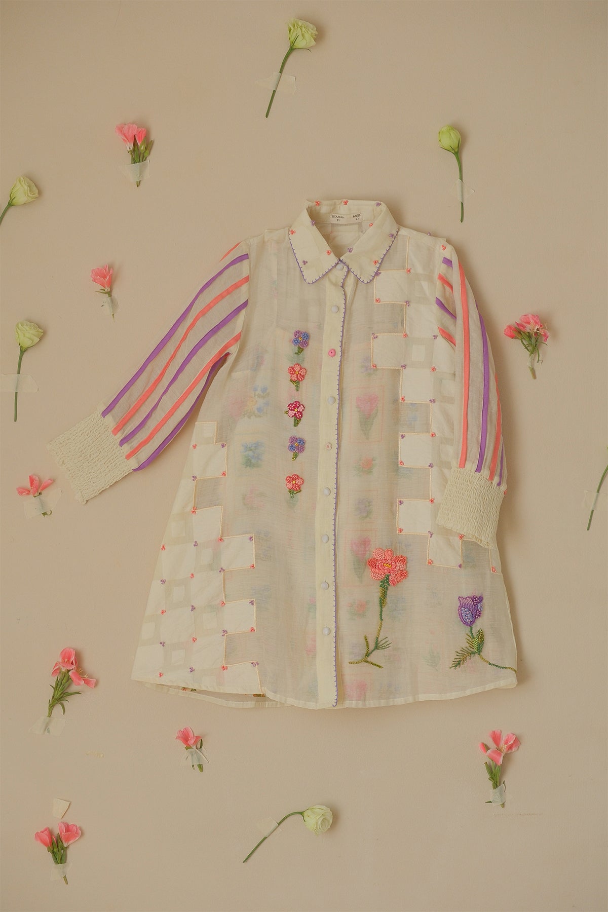Kids Moonlight Beaded Shirt Dress