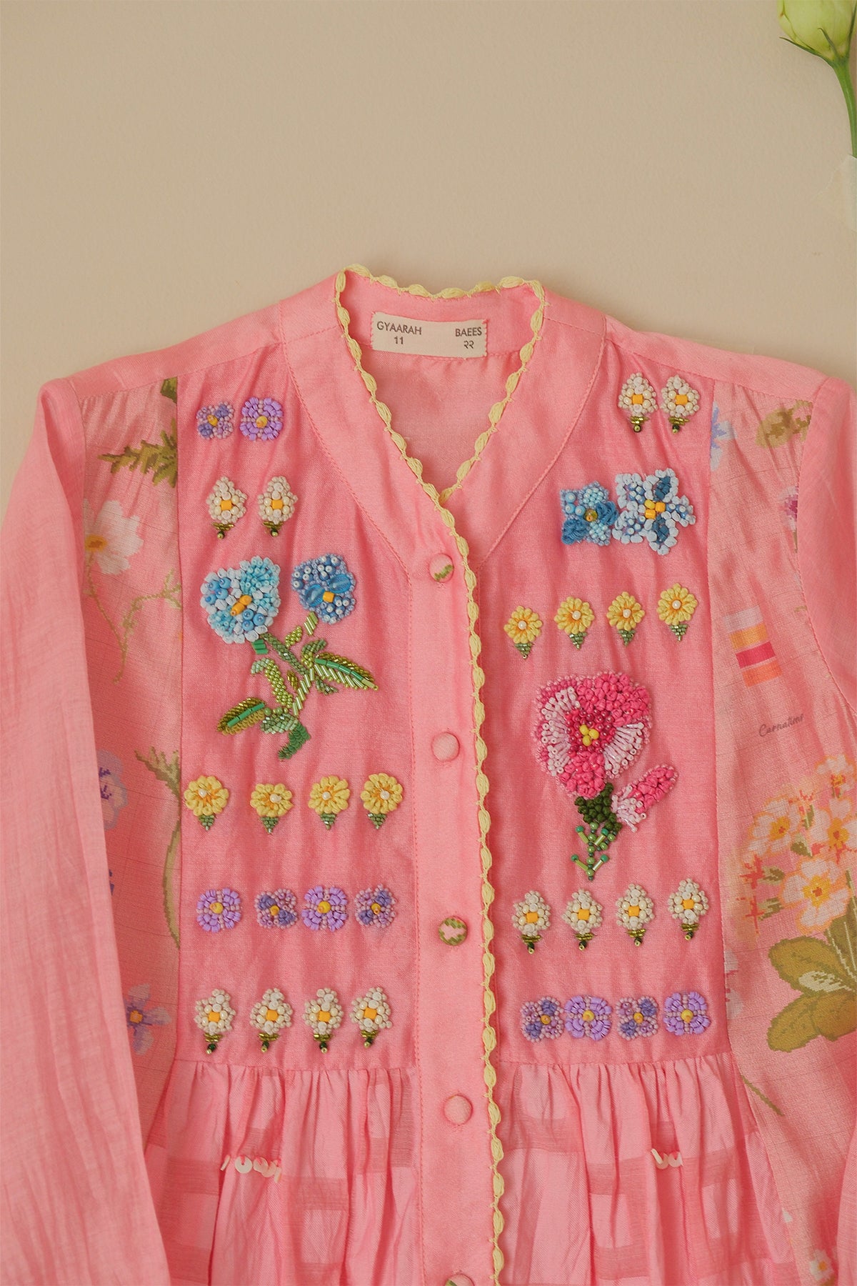 Kids Rose Floral Beaded Dress
