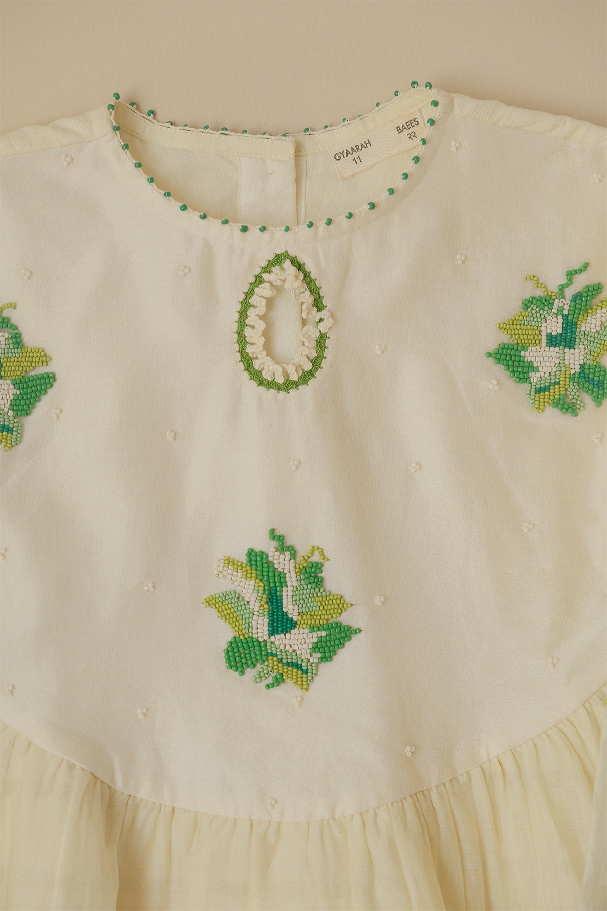 Kids Moonlight Beaded Gathered Dress