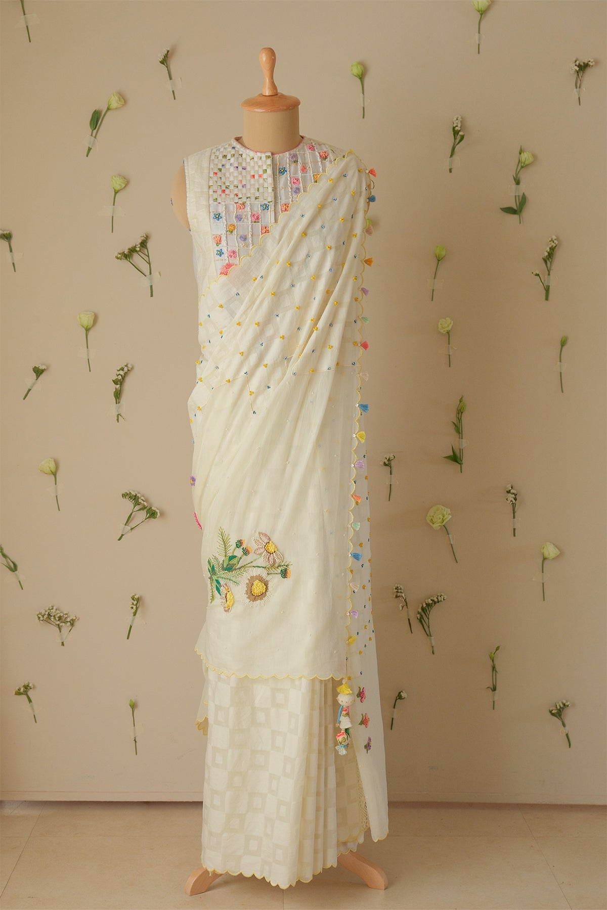 Moonlight Floral Saree