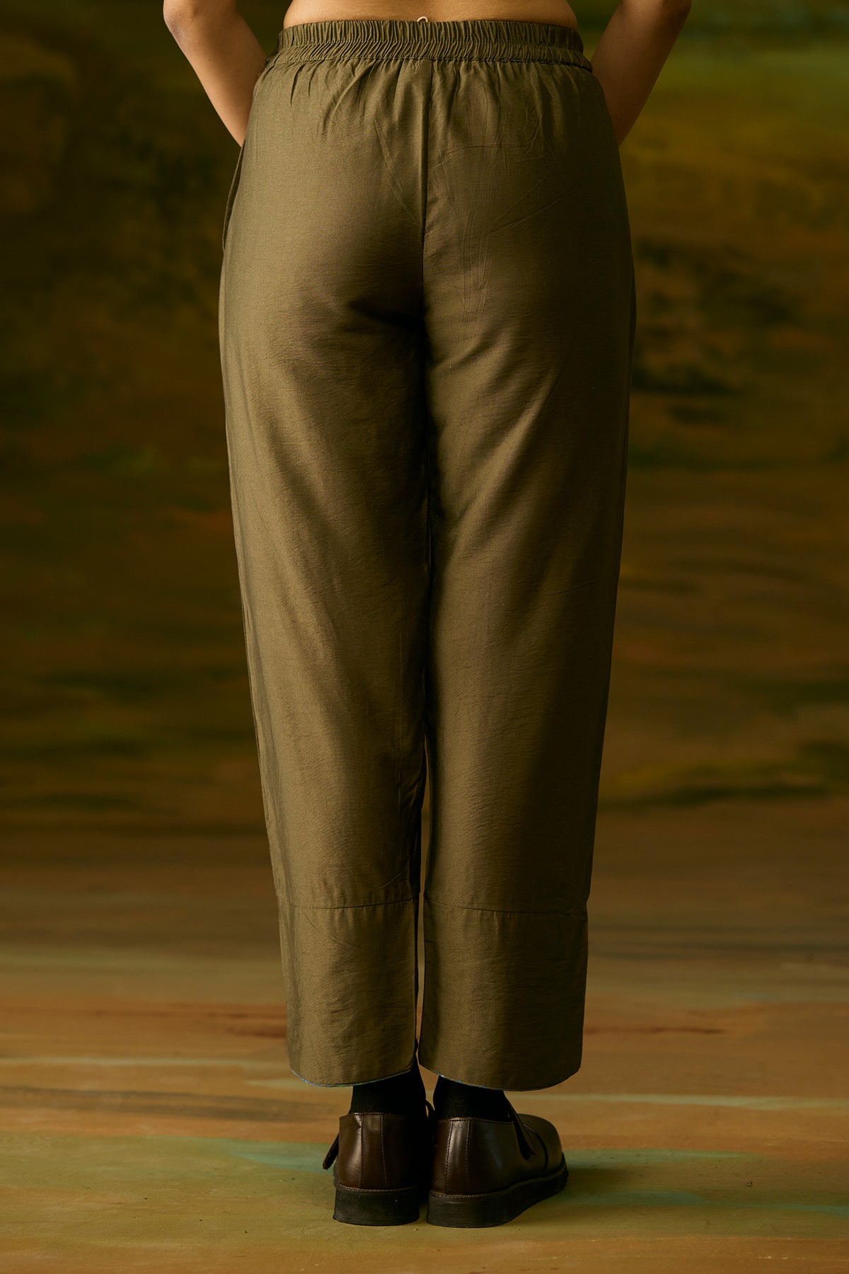 Dusty grey cuffed pants