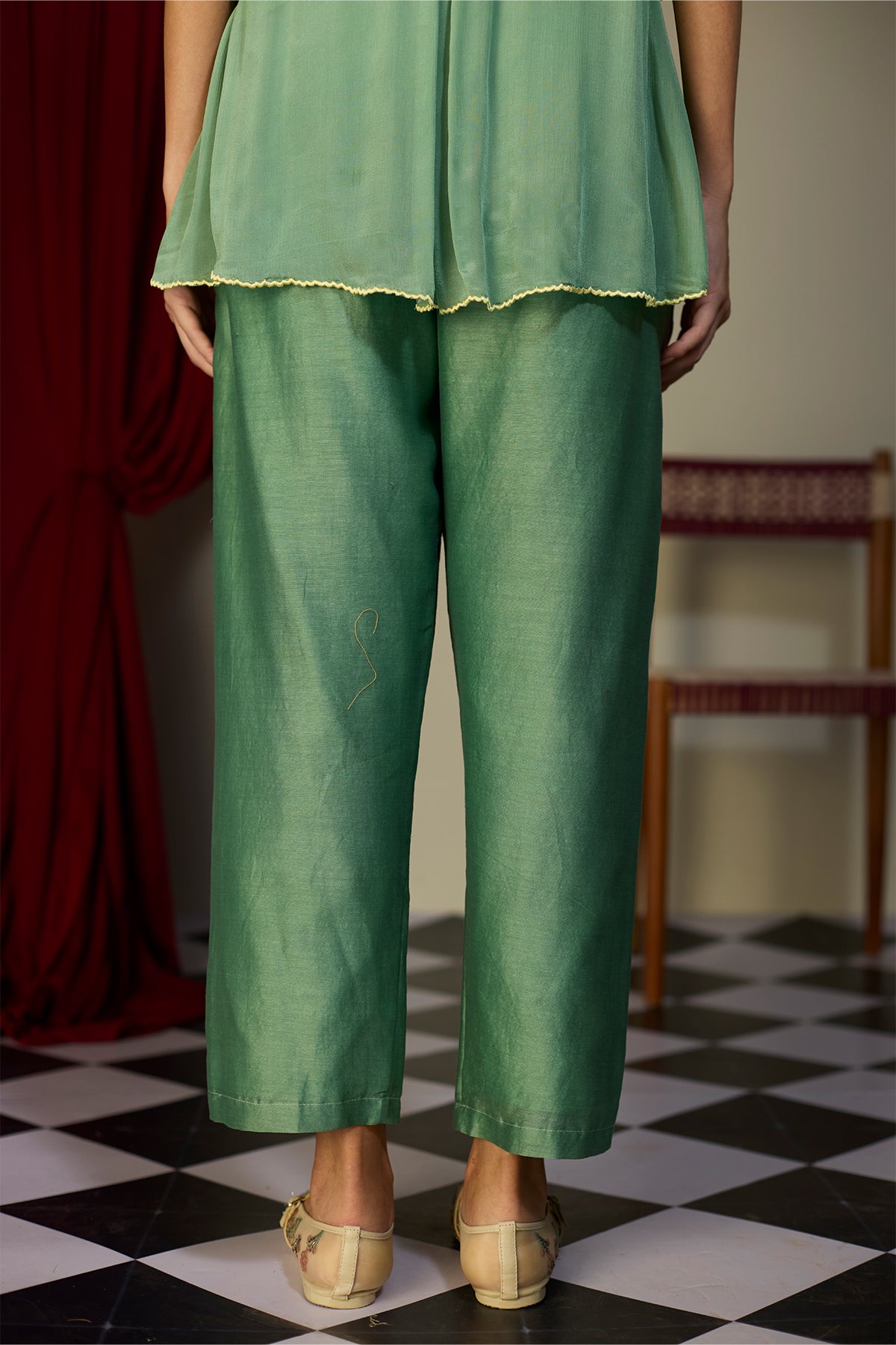 Verdant Green Straight Pant