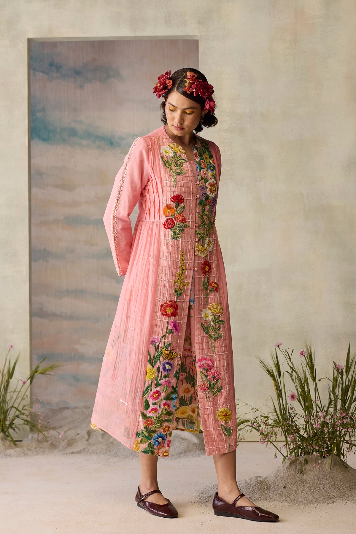 Rose beaded Tunic