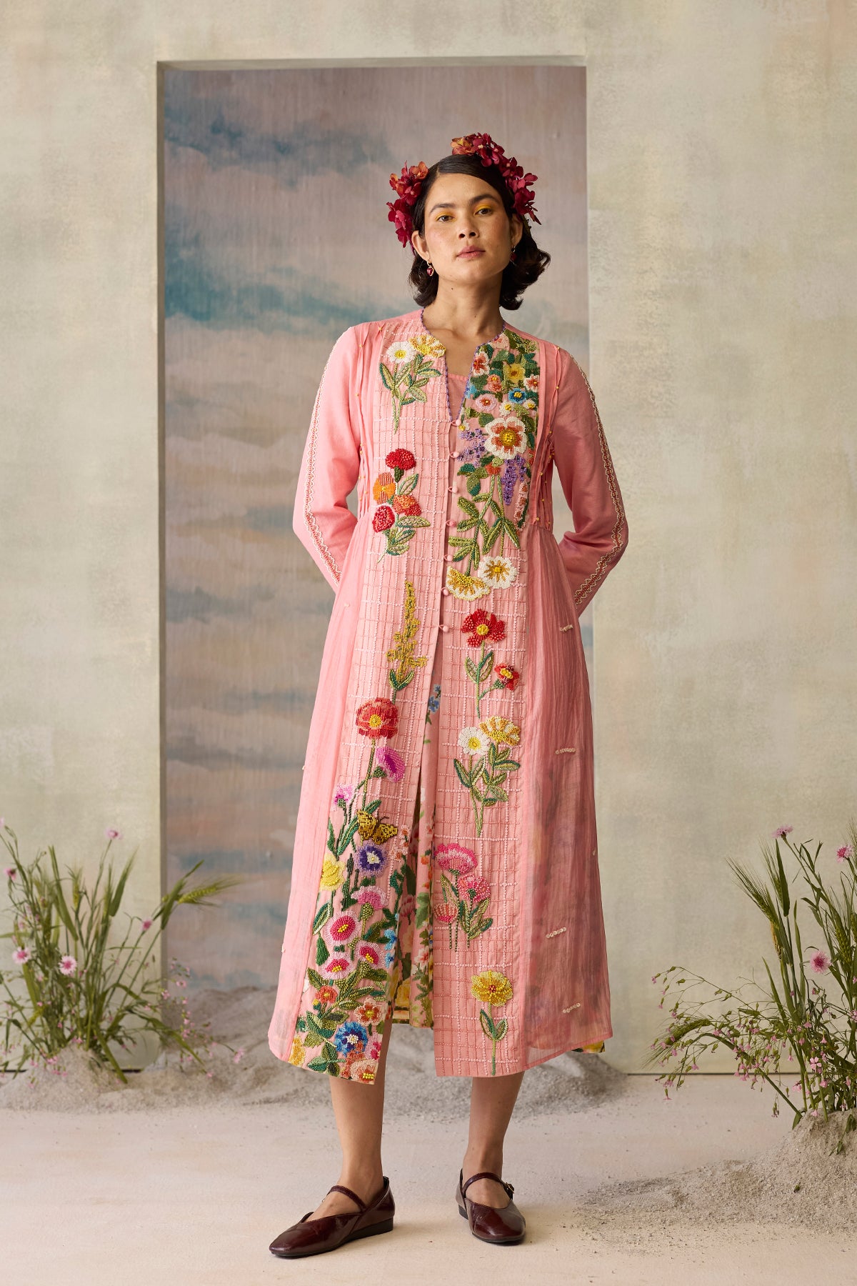 Rose beaded Tunic