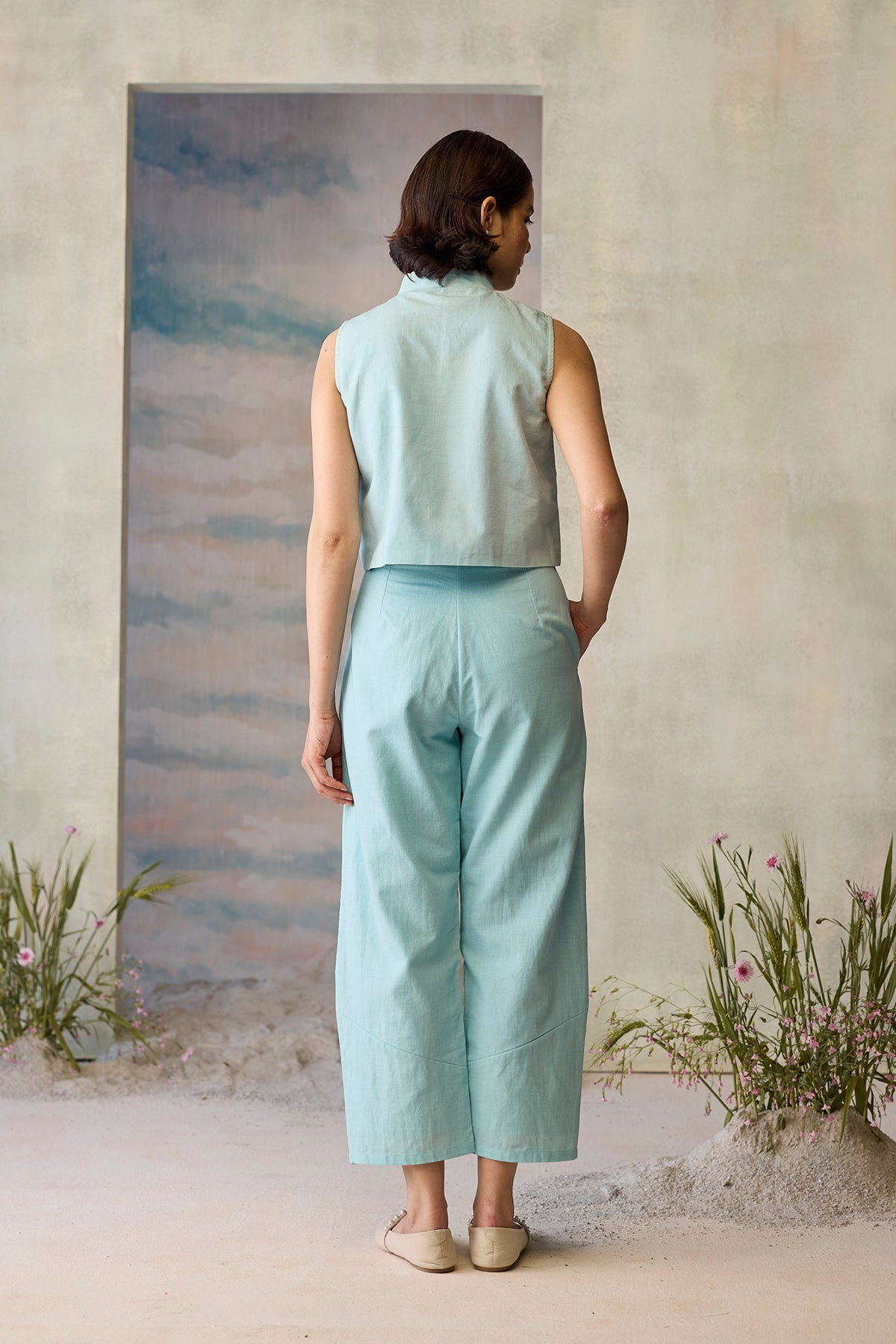 Azure Beaded Waistcoat