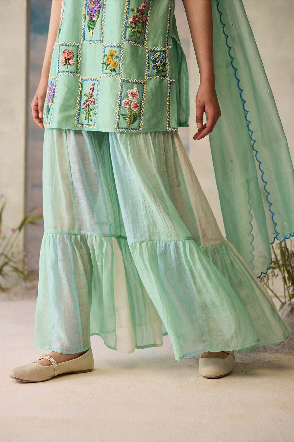 Seaglass Floral Kurta